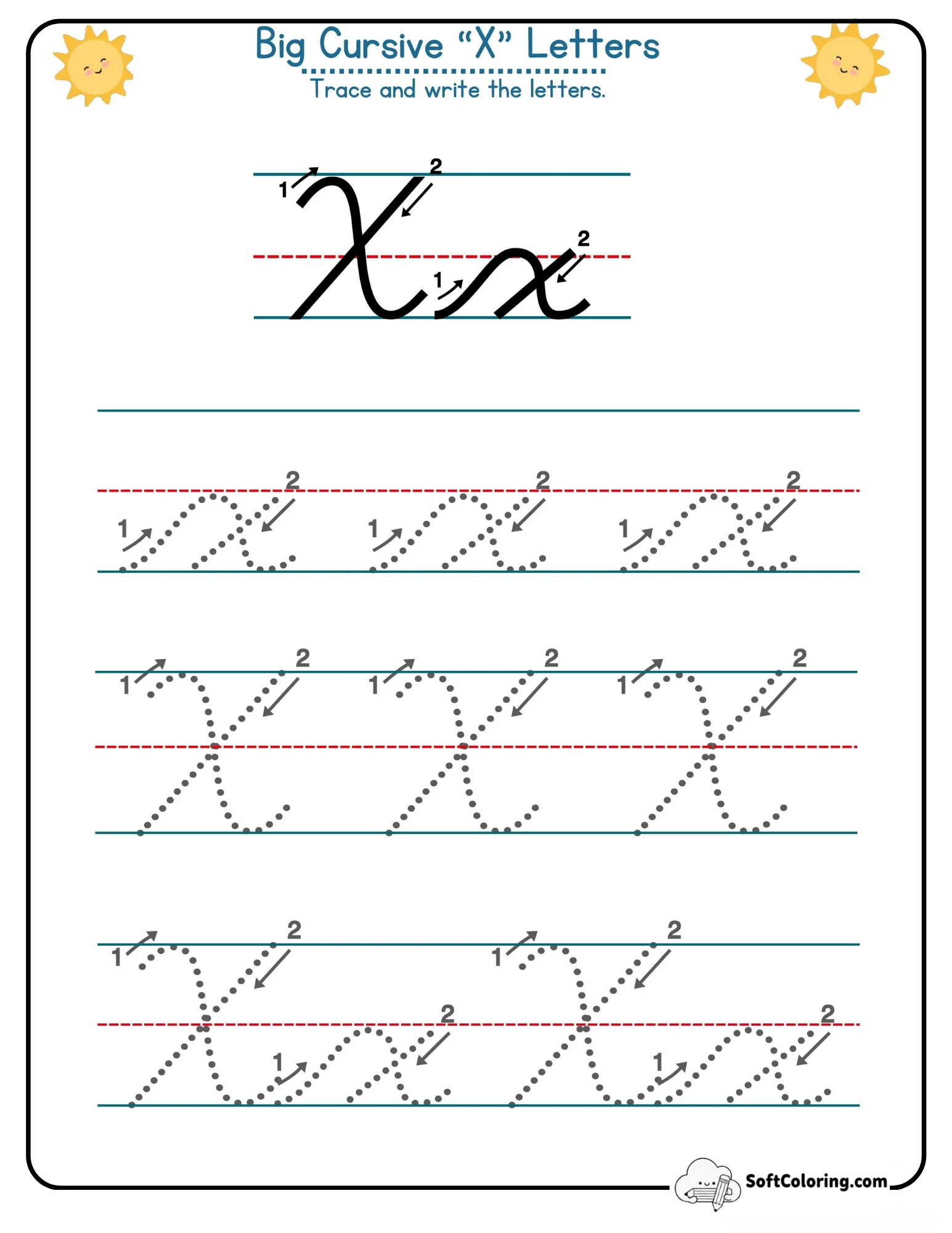Big Cursive X Letters