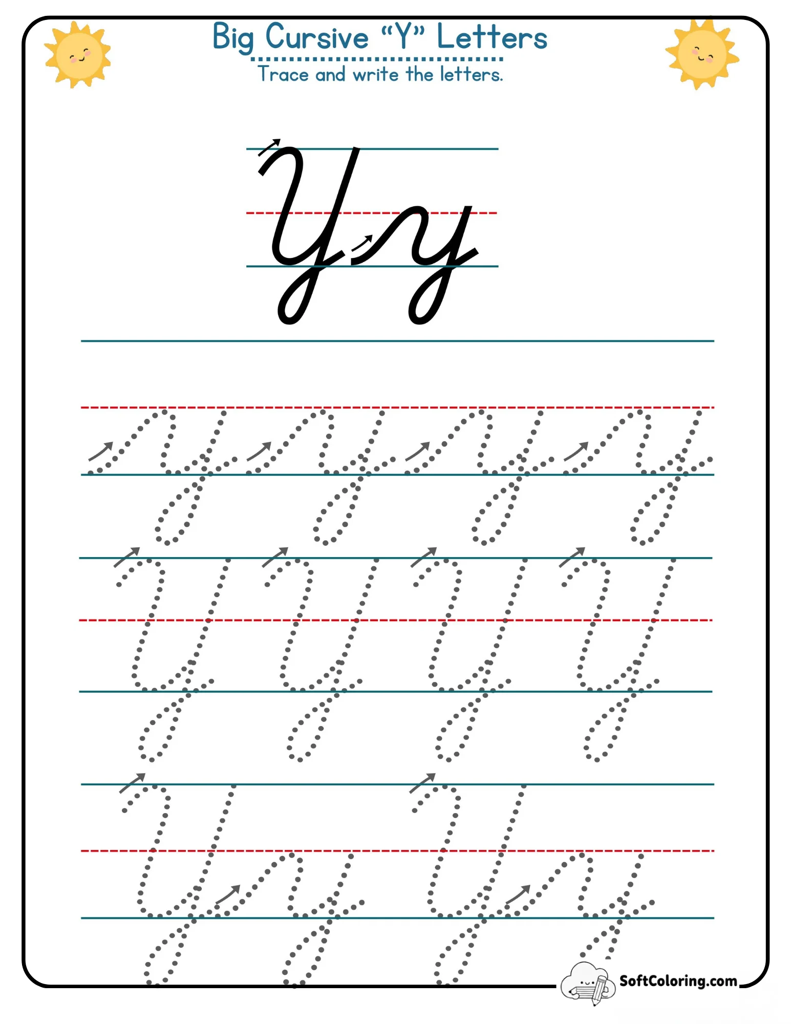 Big Cursive Y Letters