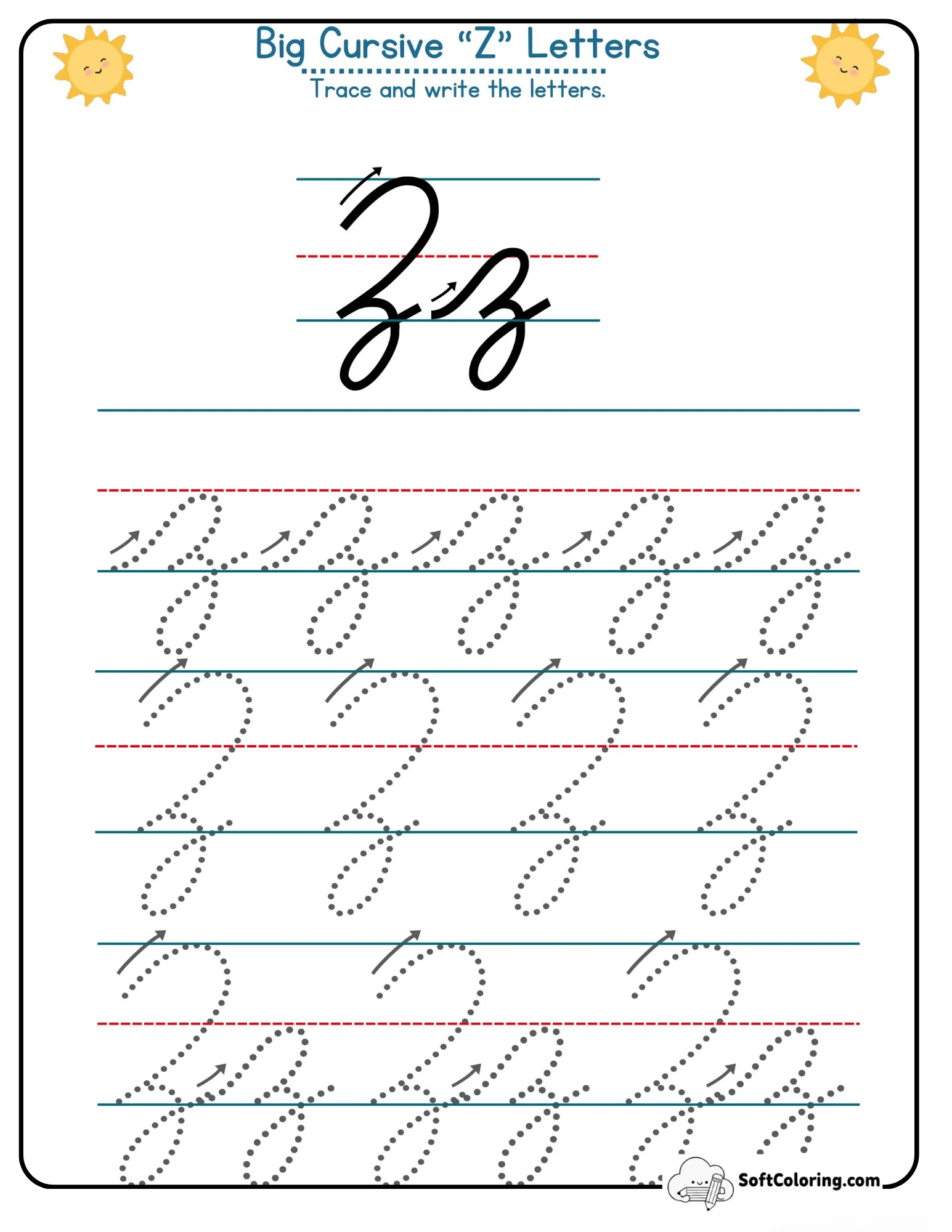 Big Cursive Z Letters