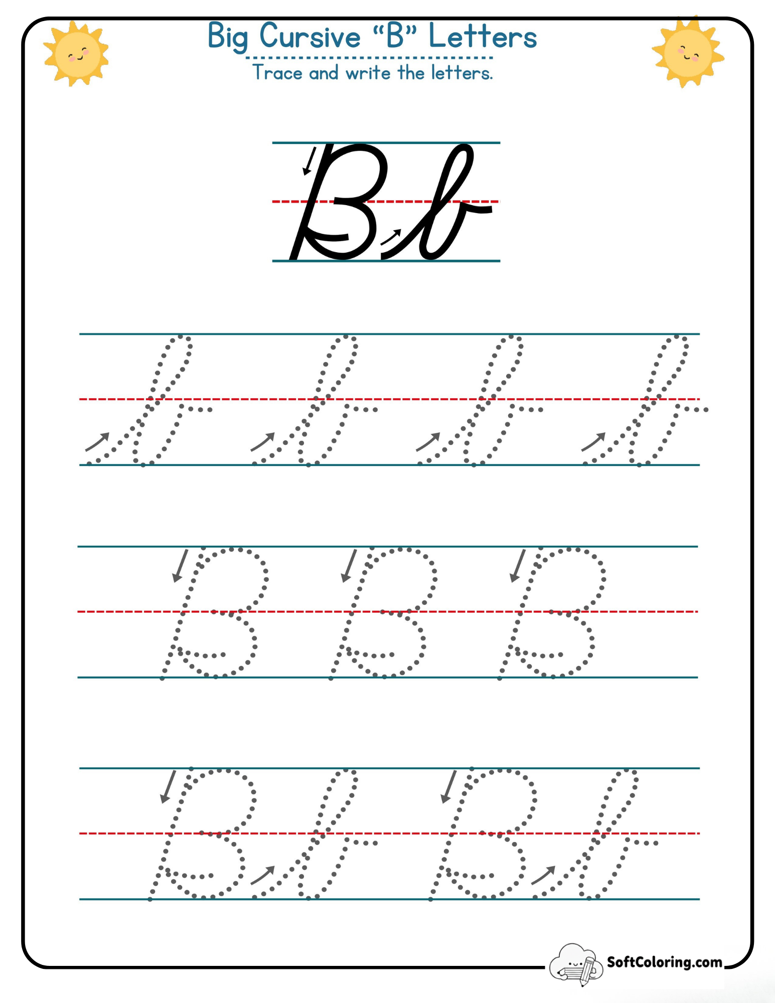 Cursive B Worksheet 3