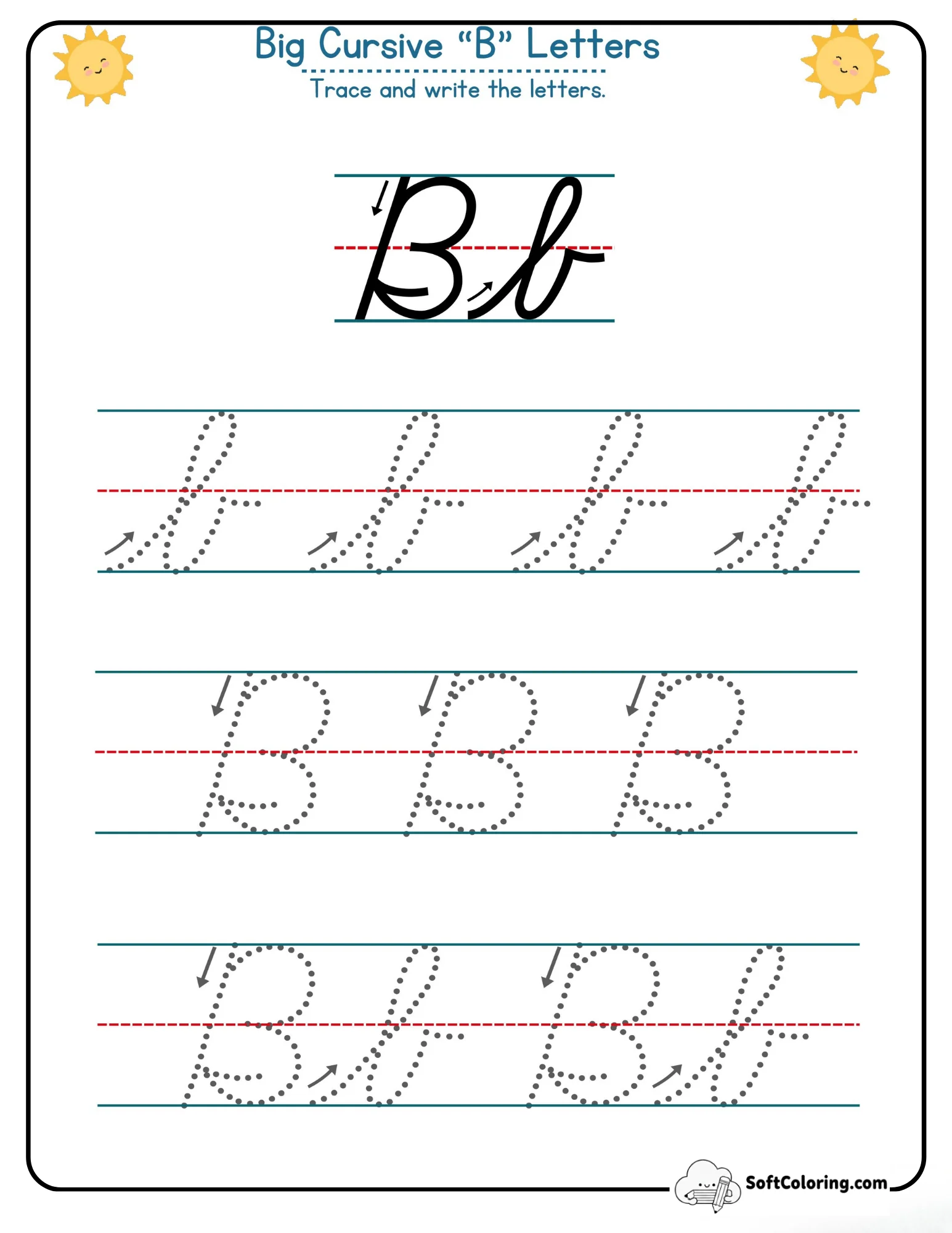 Cursive B Worksheet 3