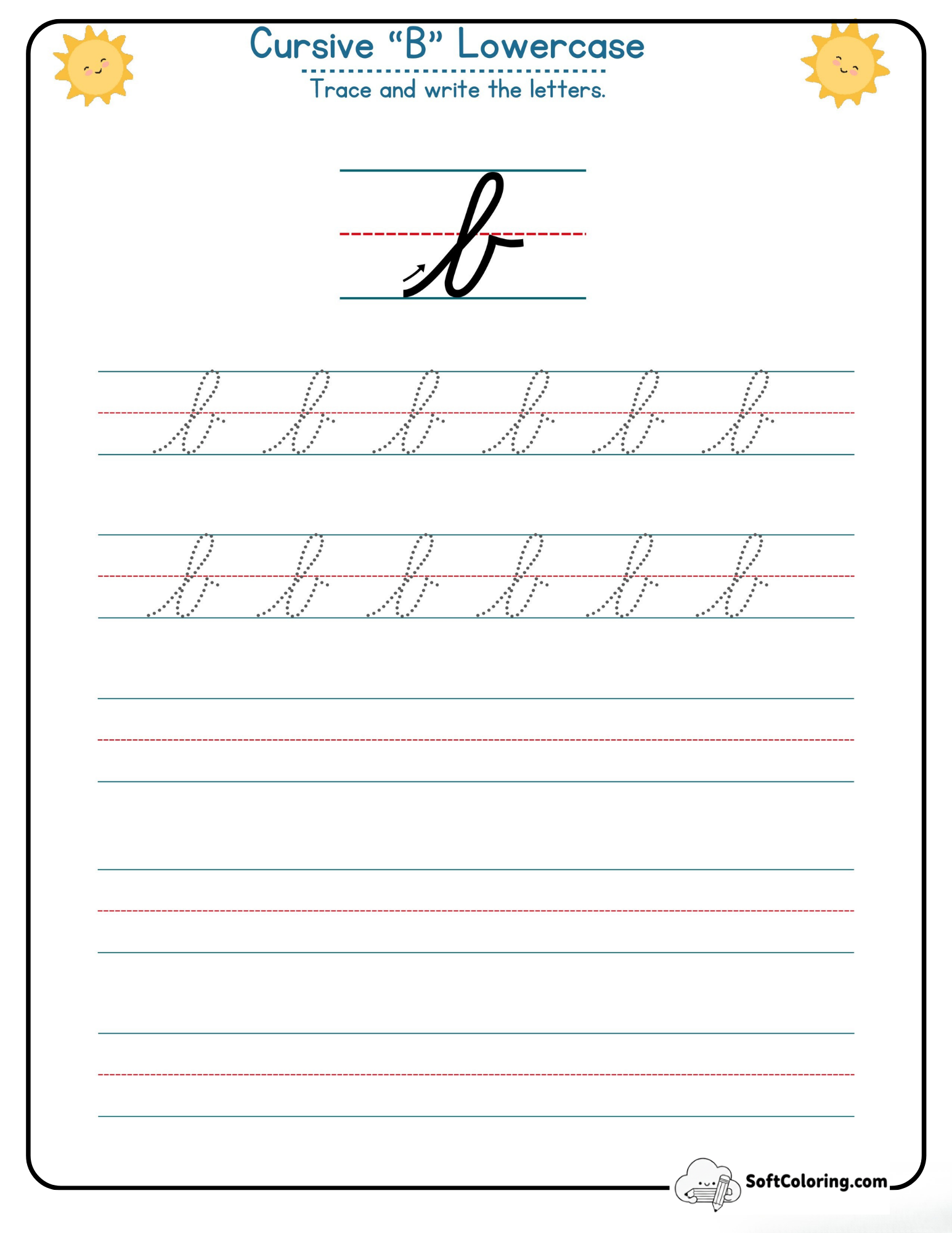 Cursive B Worksheet 4