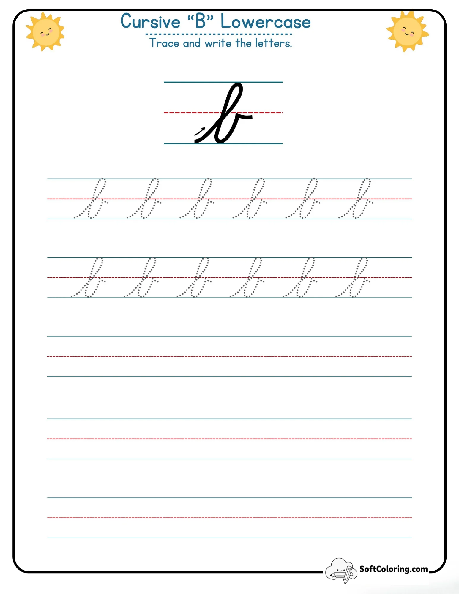 Cursive B Worksheet 4