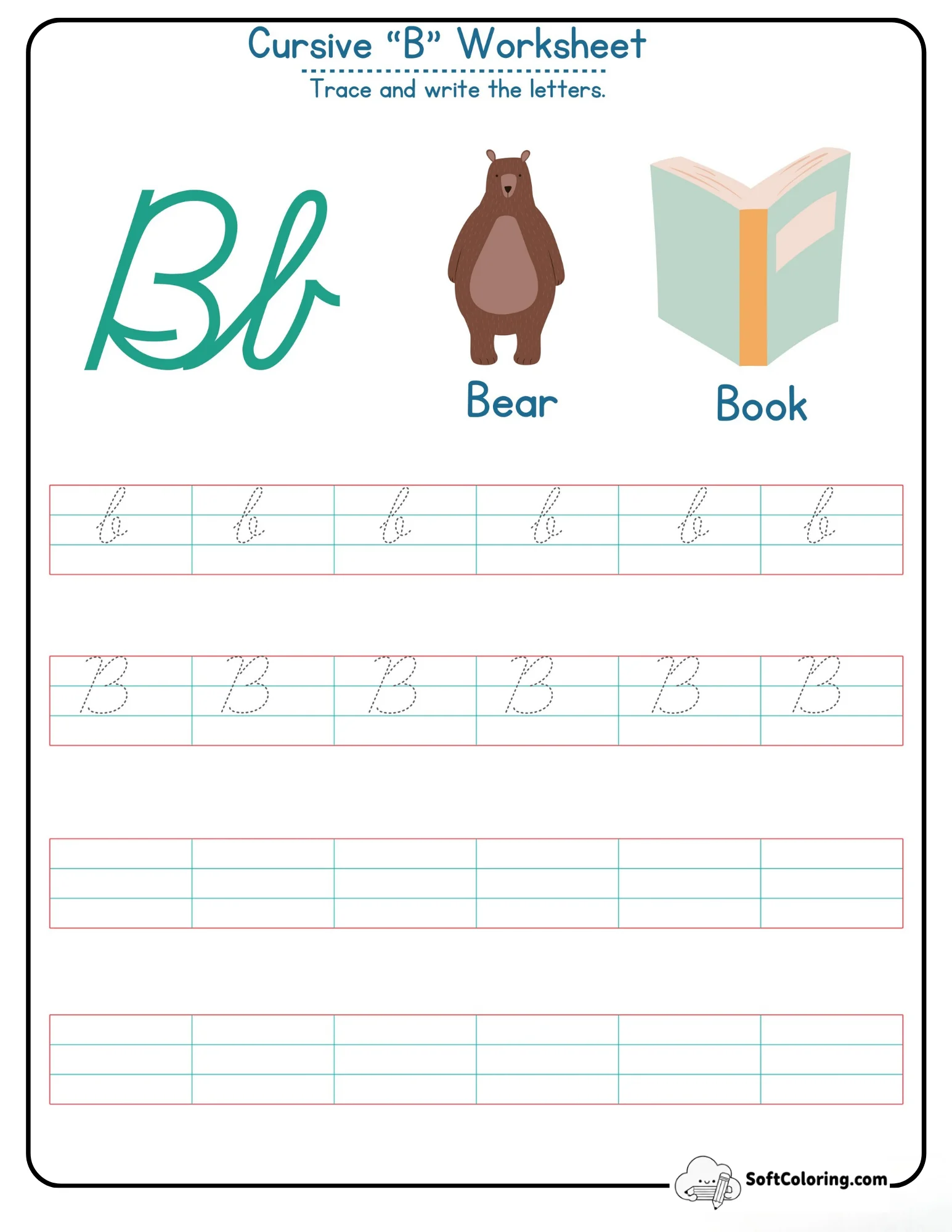 Cursive B Worksheet 7