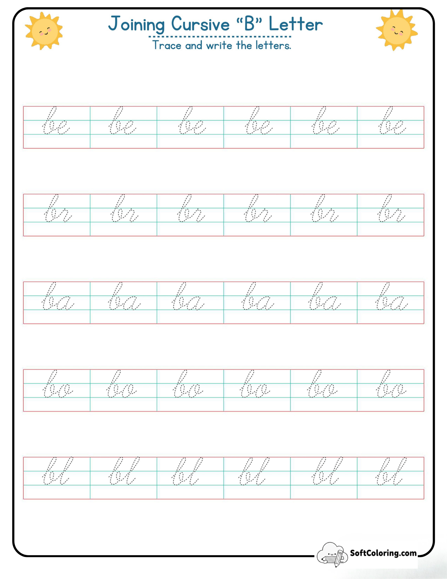 Cursive B Worksheet 8