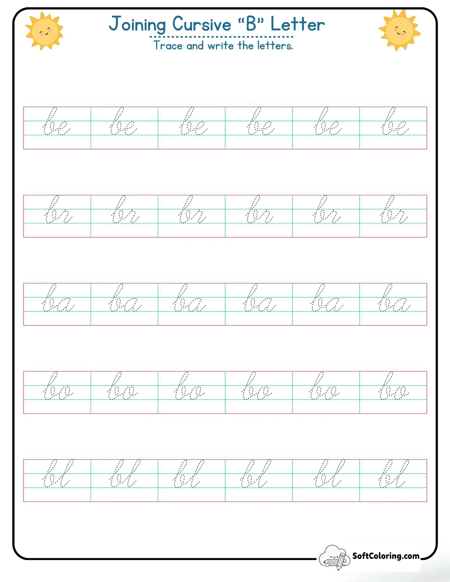 Cursive B Worksheet 8