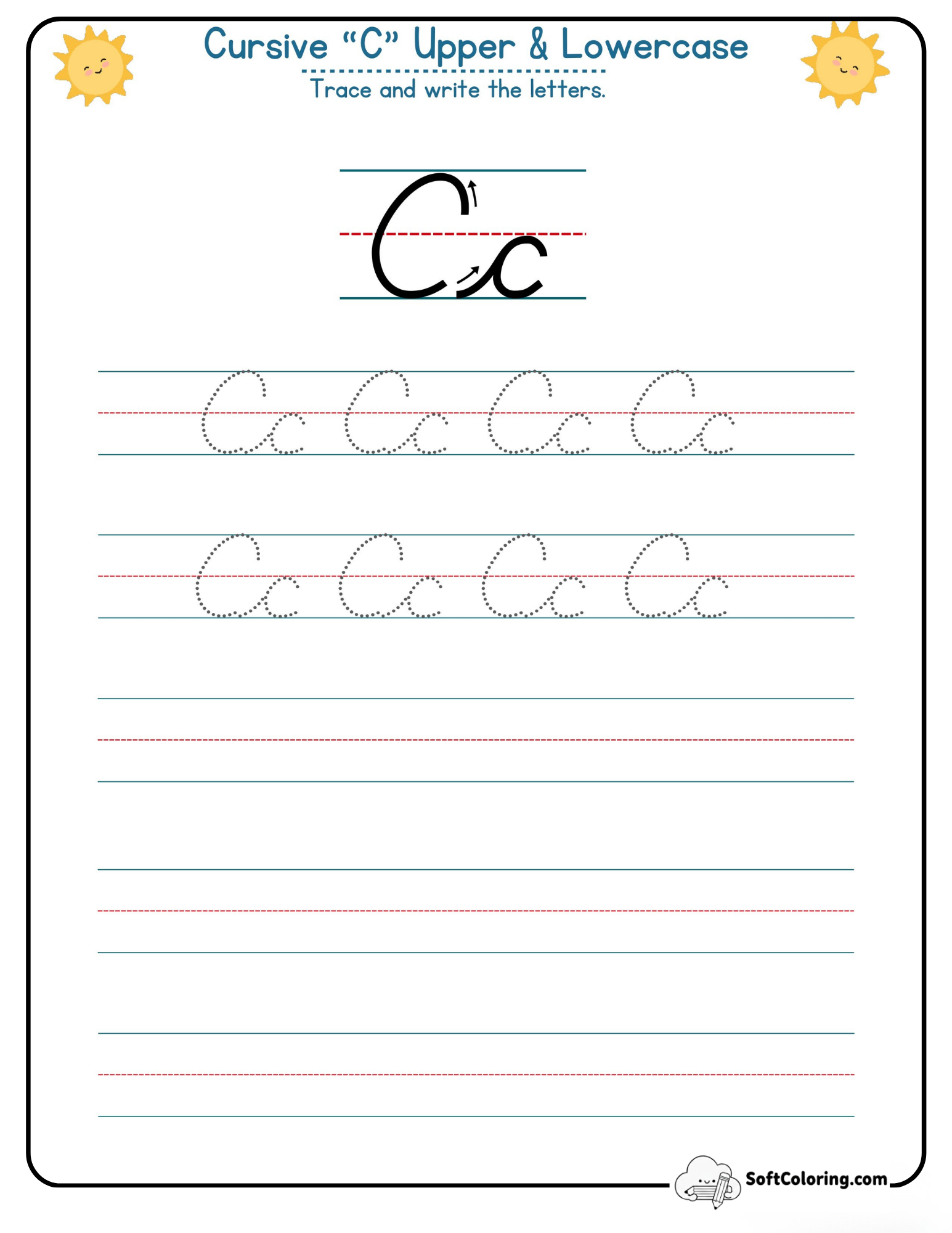 Cursive C Upper Lowercase