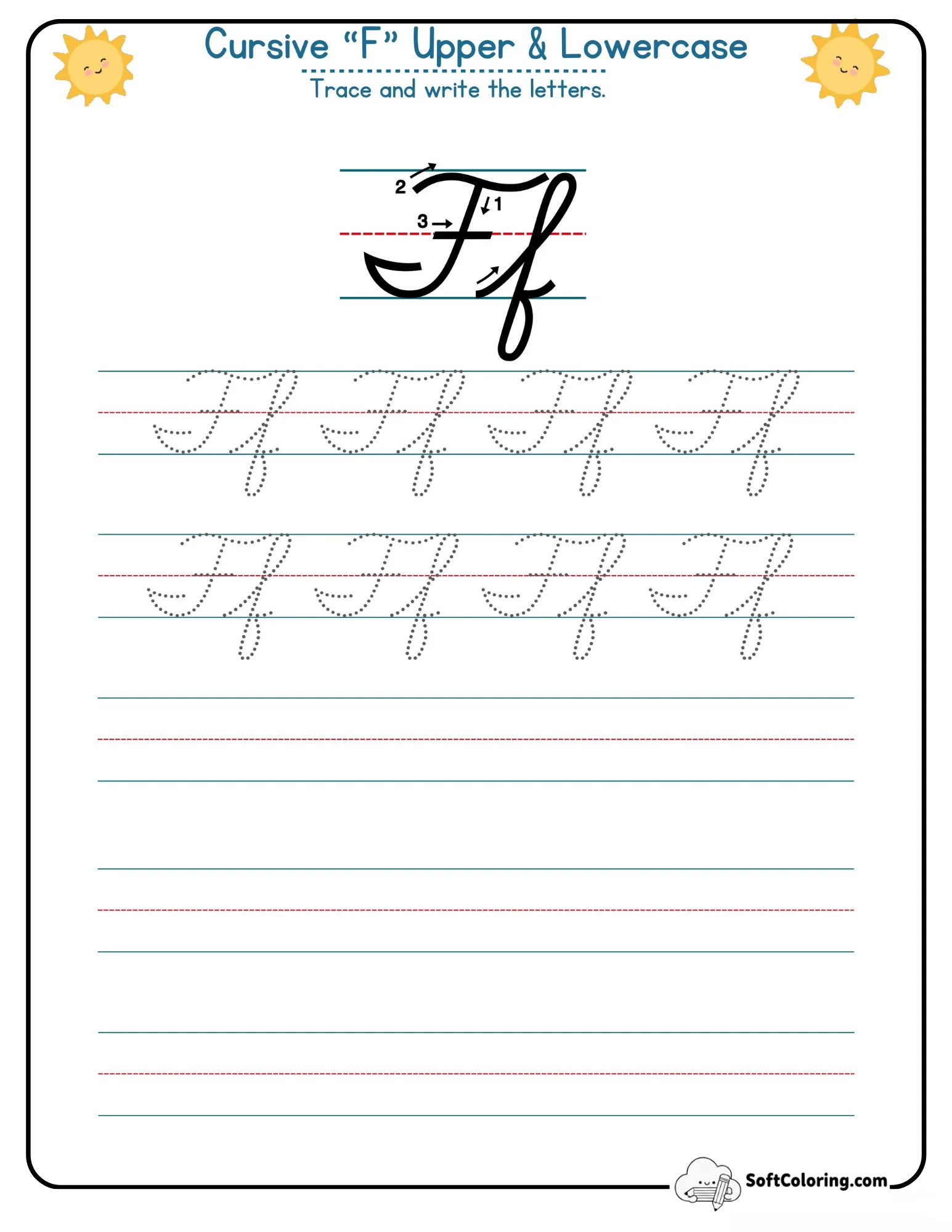 Cursive F Upper Lowercase