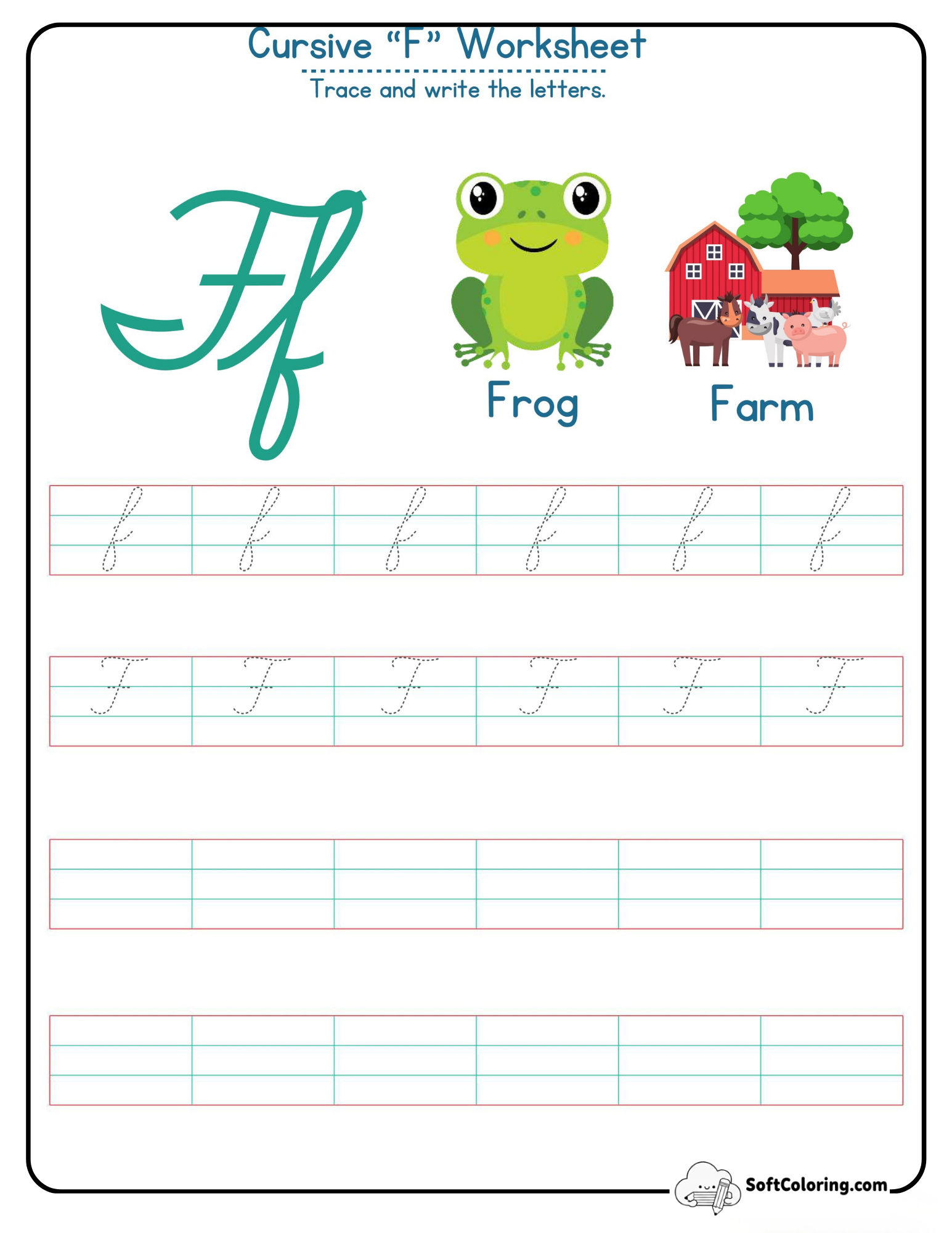 Cursive F Worksheet