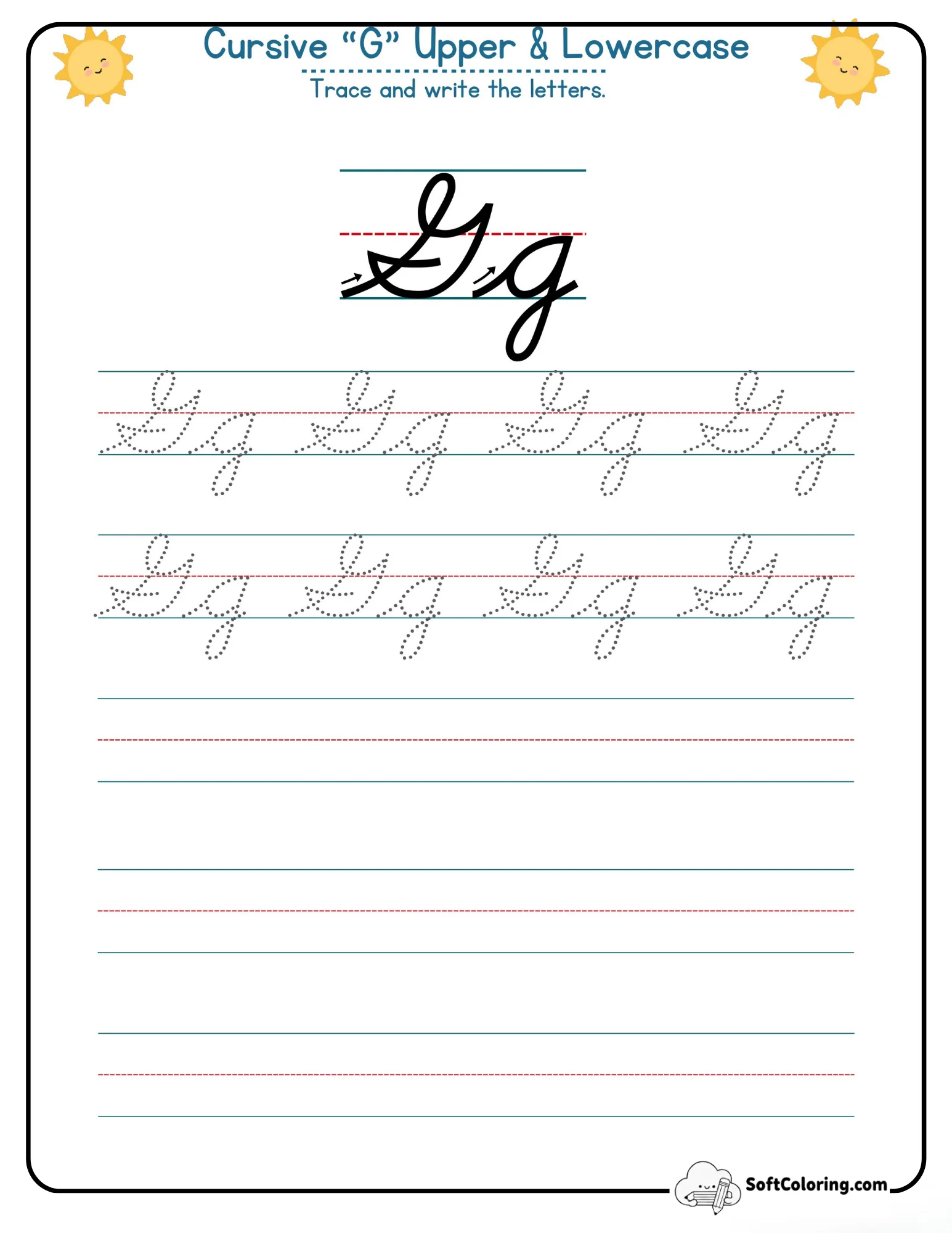 Cursive G Upper Lowercase