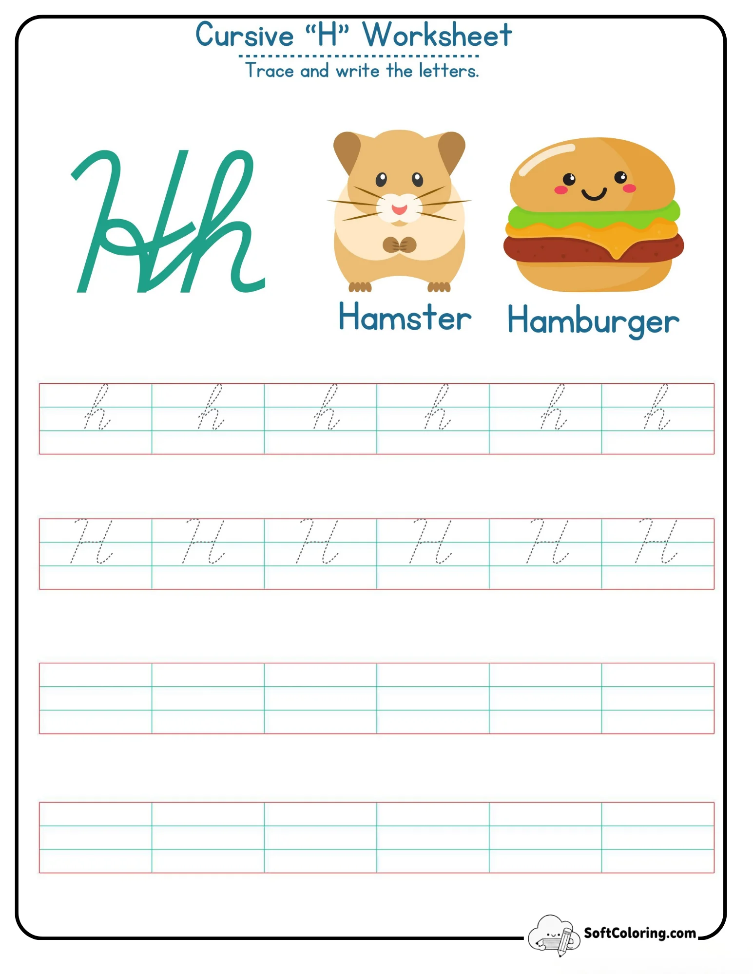 Cursive H Worksheet