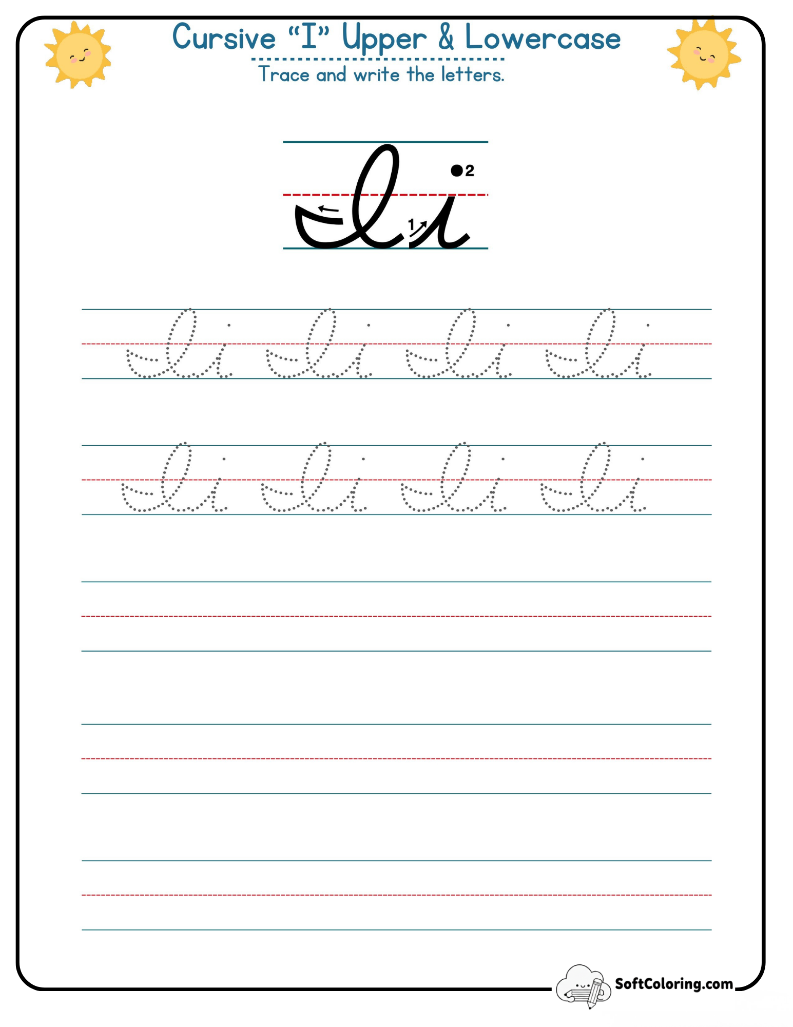 Cursive I Upper Lowercase