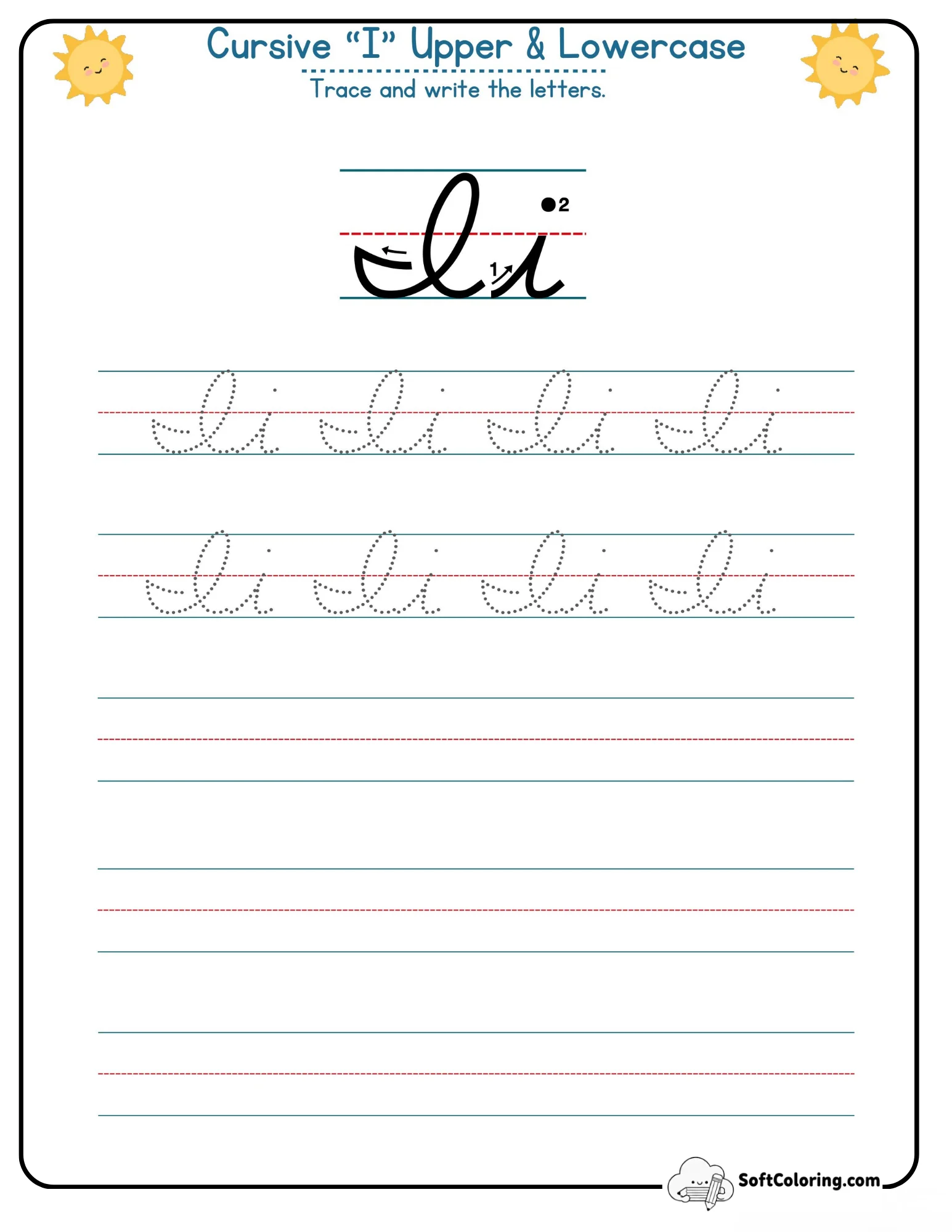 Cursive I Upper Lowercase