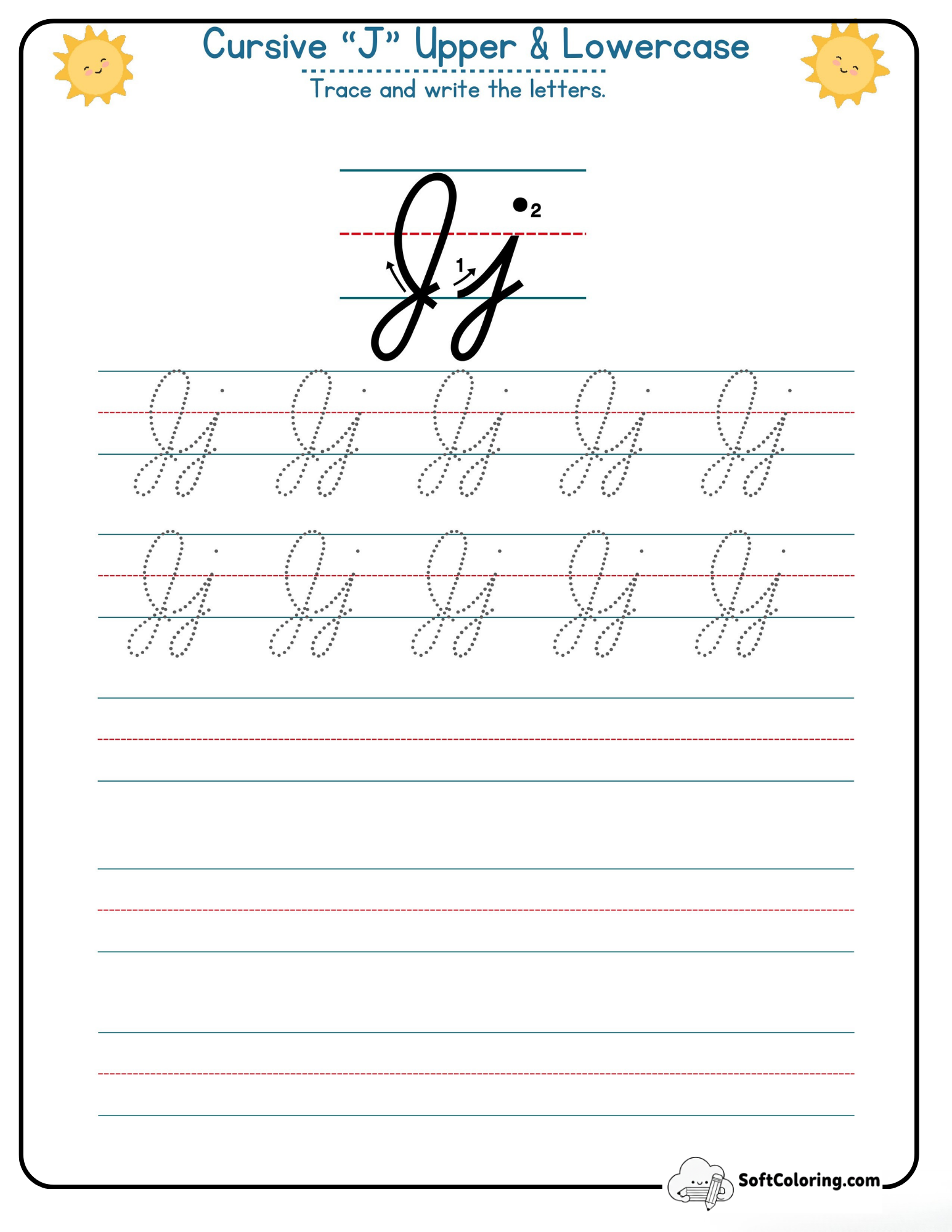 Cursive J Upper Lowercase