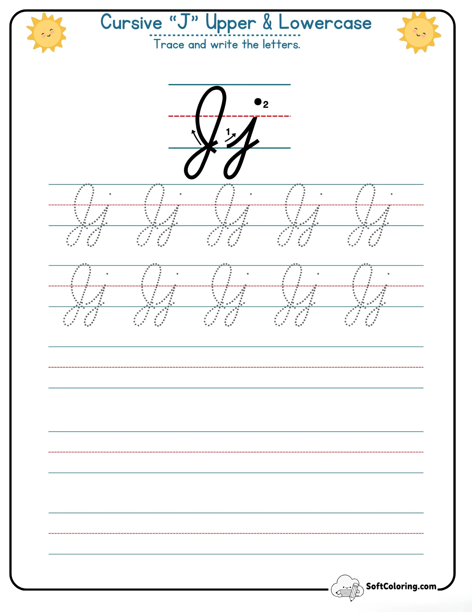 Cursive J Upper Lowercase