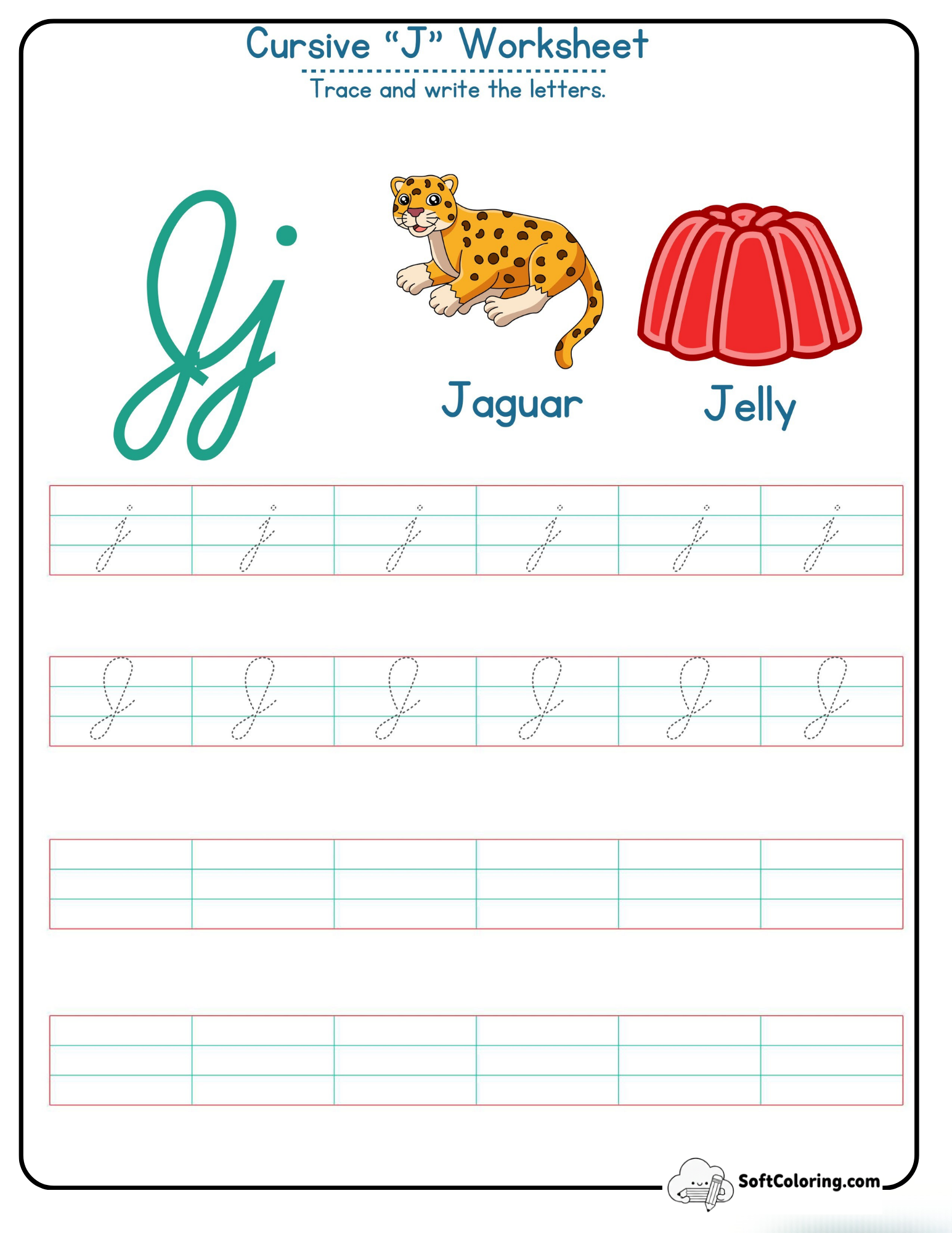 Cursive J Worksheet