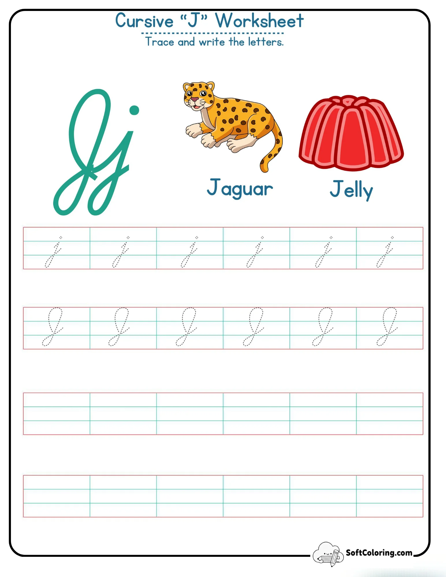 Cursive J Worksheet