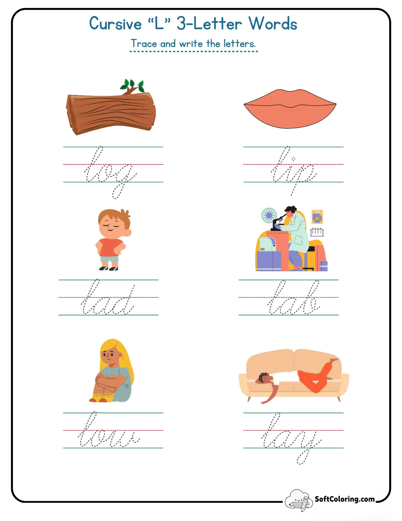 Cursive L 3 Letter Words
