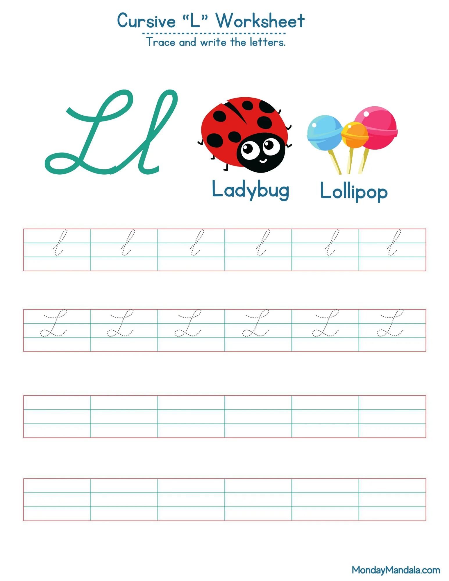 Cursive L Worksheet