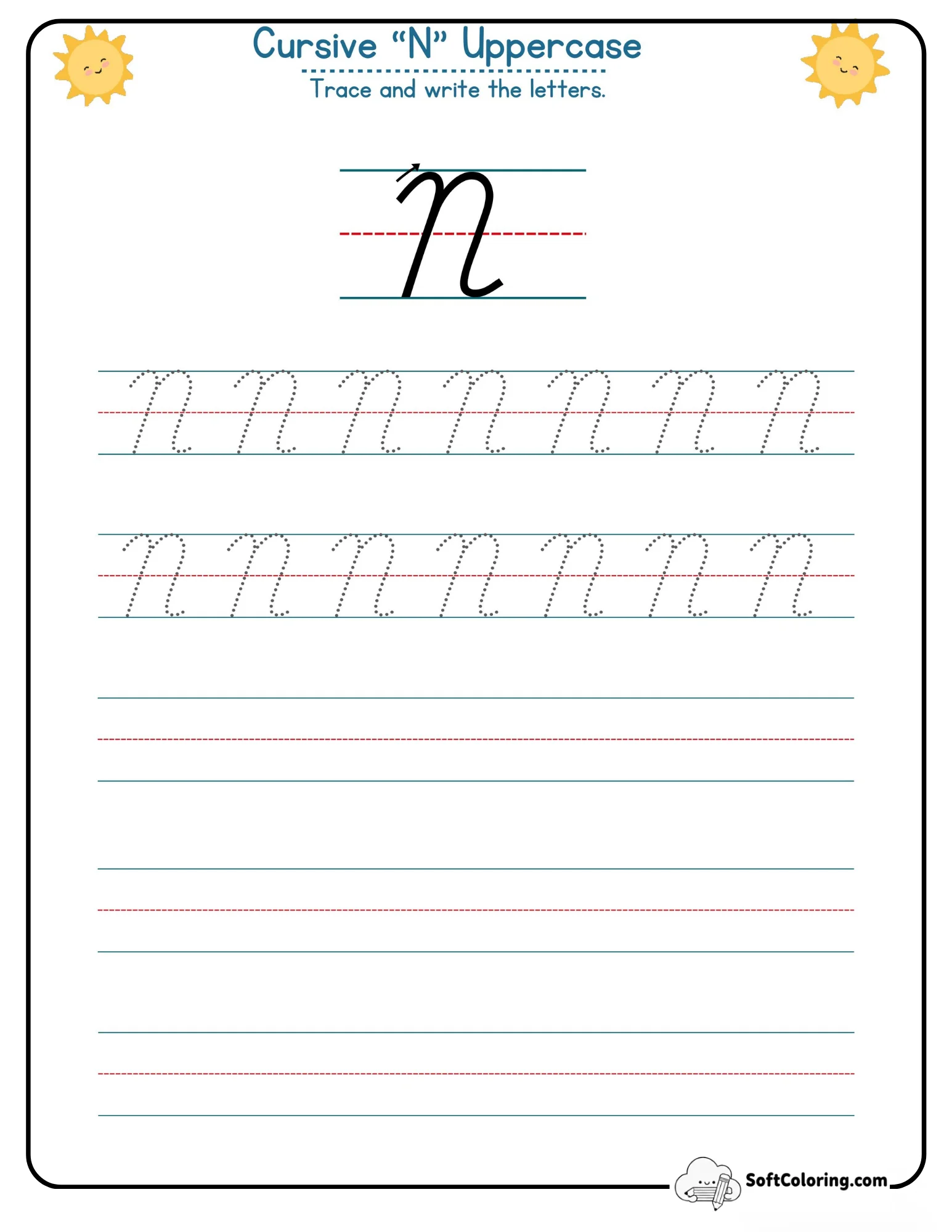 Cursive N Uppercase