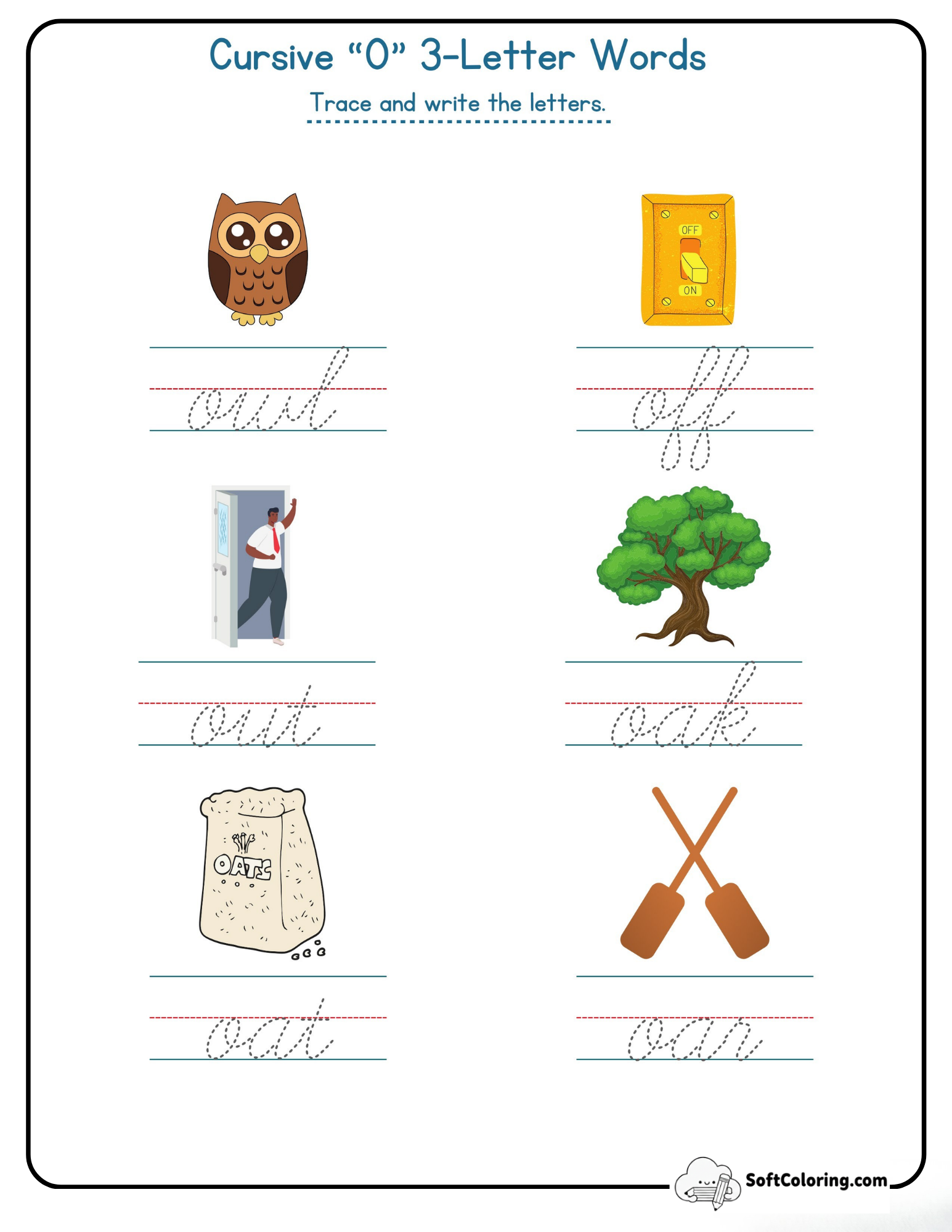 Cursive O 3 Letter Words