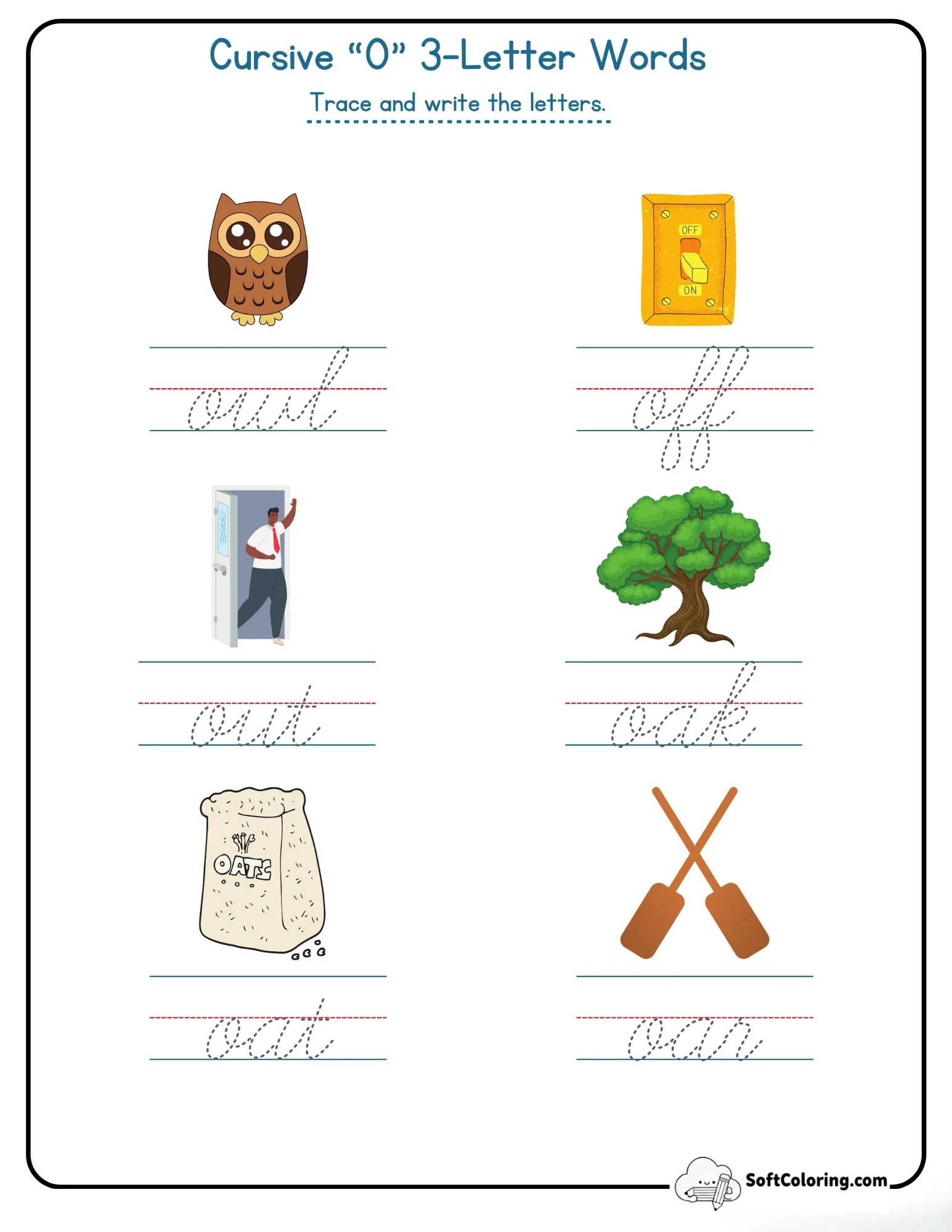 Cursive O 3 Letter Words