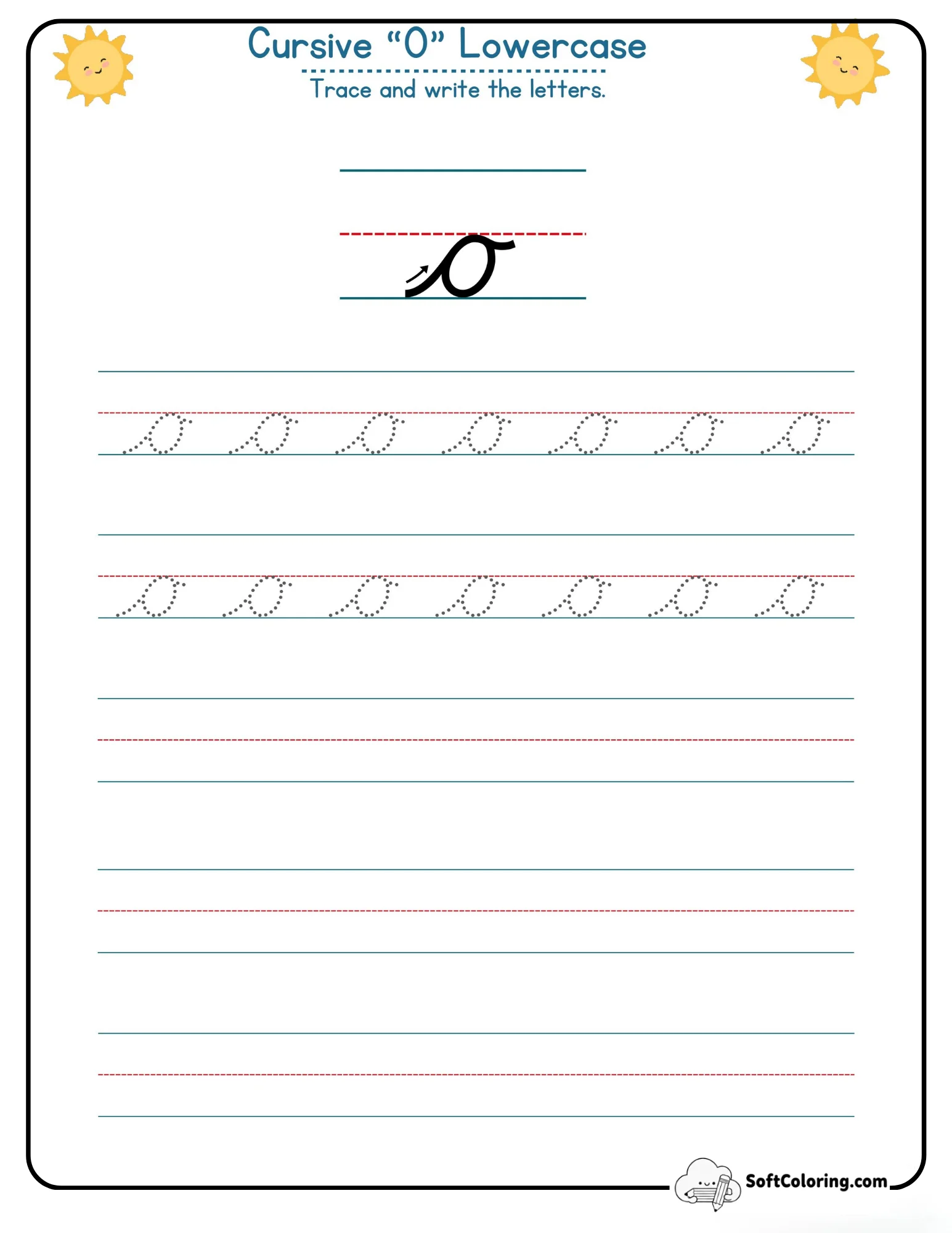 Cursive O Lowercase