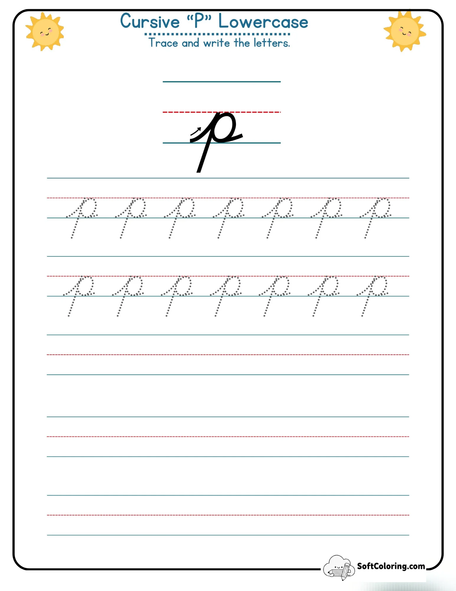 Cursive P Lowercase
