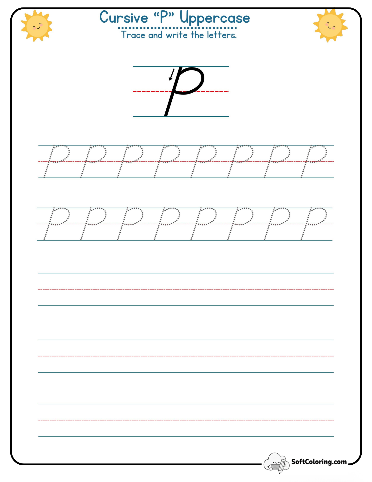 Cursive P Uppercase