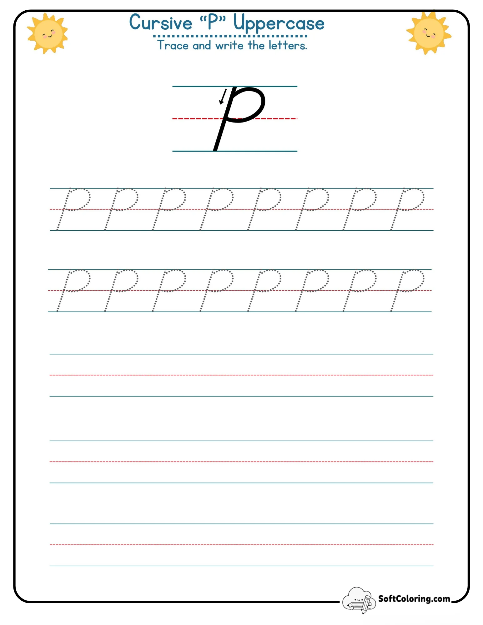 Cursive P Uppercase