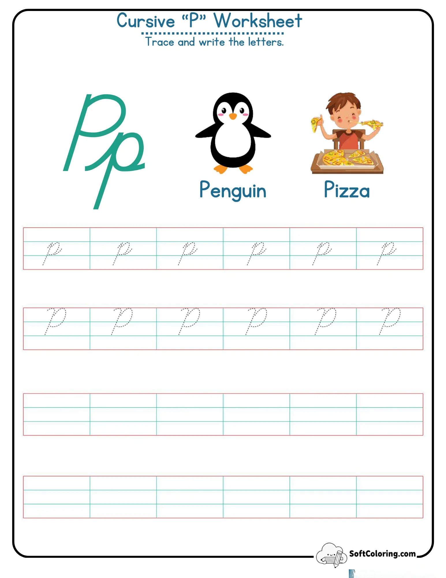 Cursive P Worksheet
