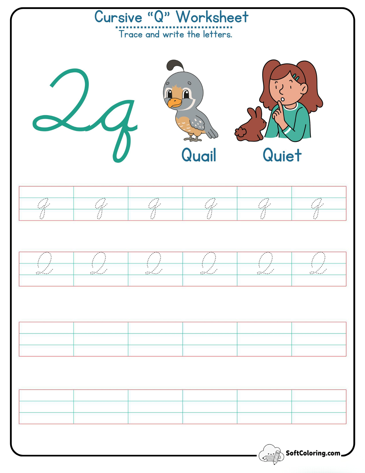 Cursive Q Worksheet