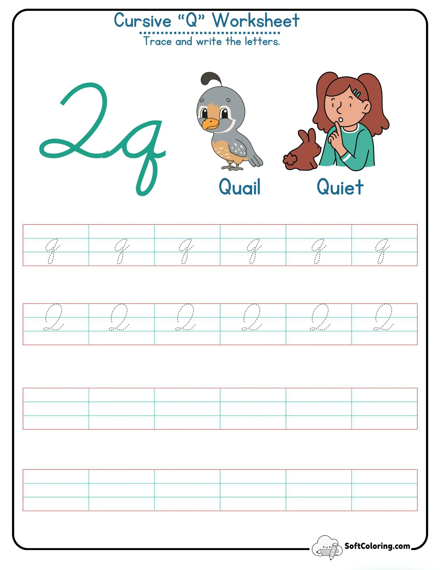 Cursive Q Worksheet