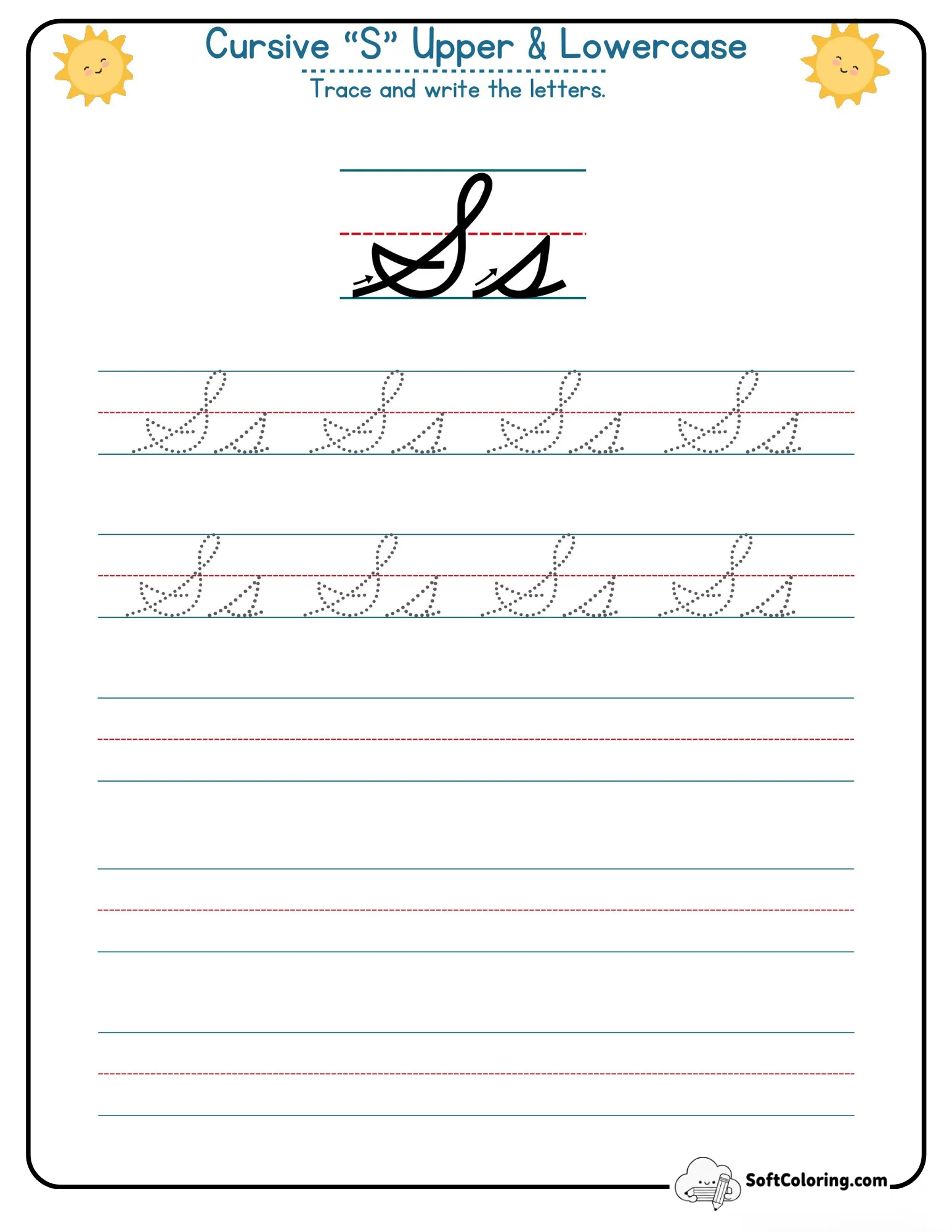 Cursive S Upper Lowercase