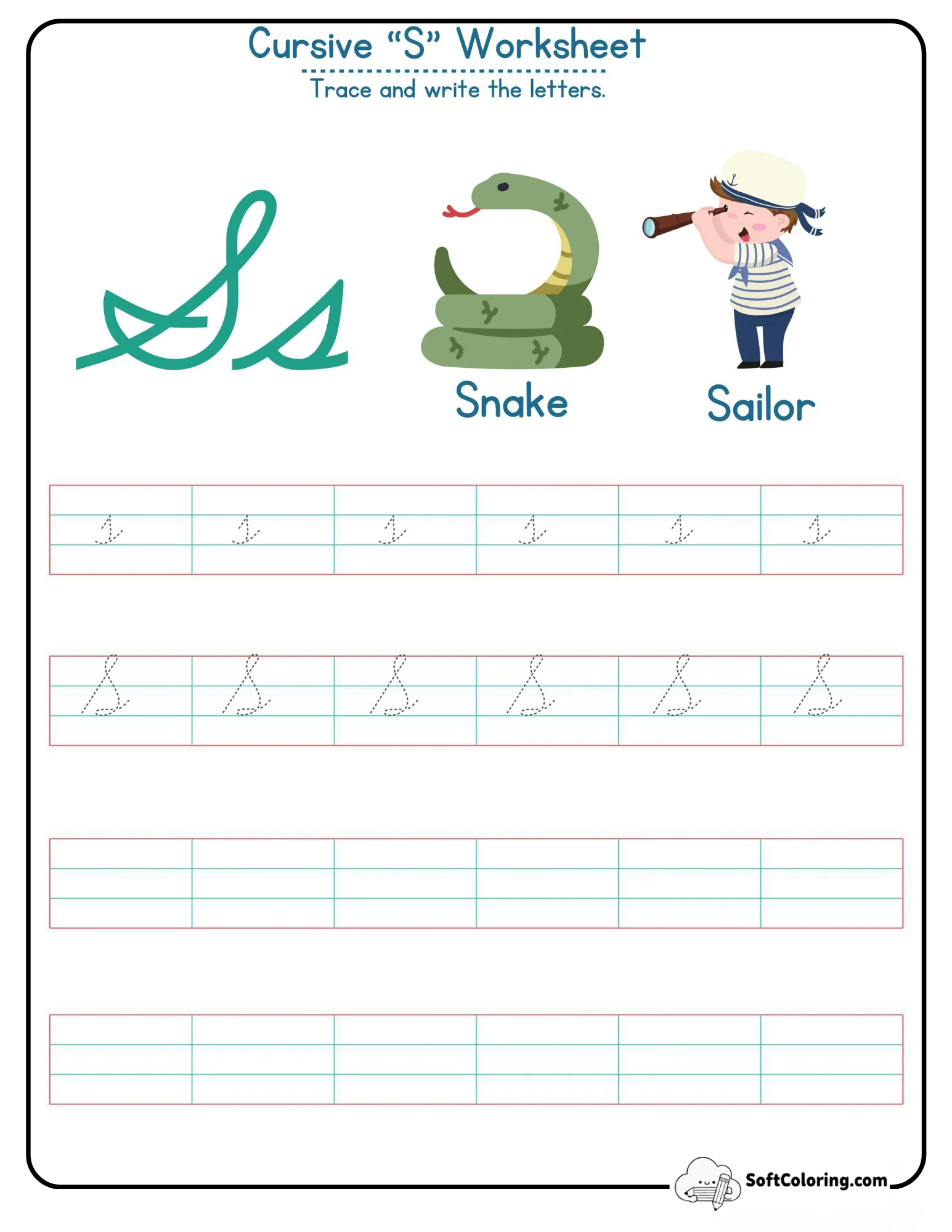 Cursive S Worksheet