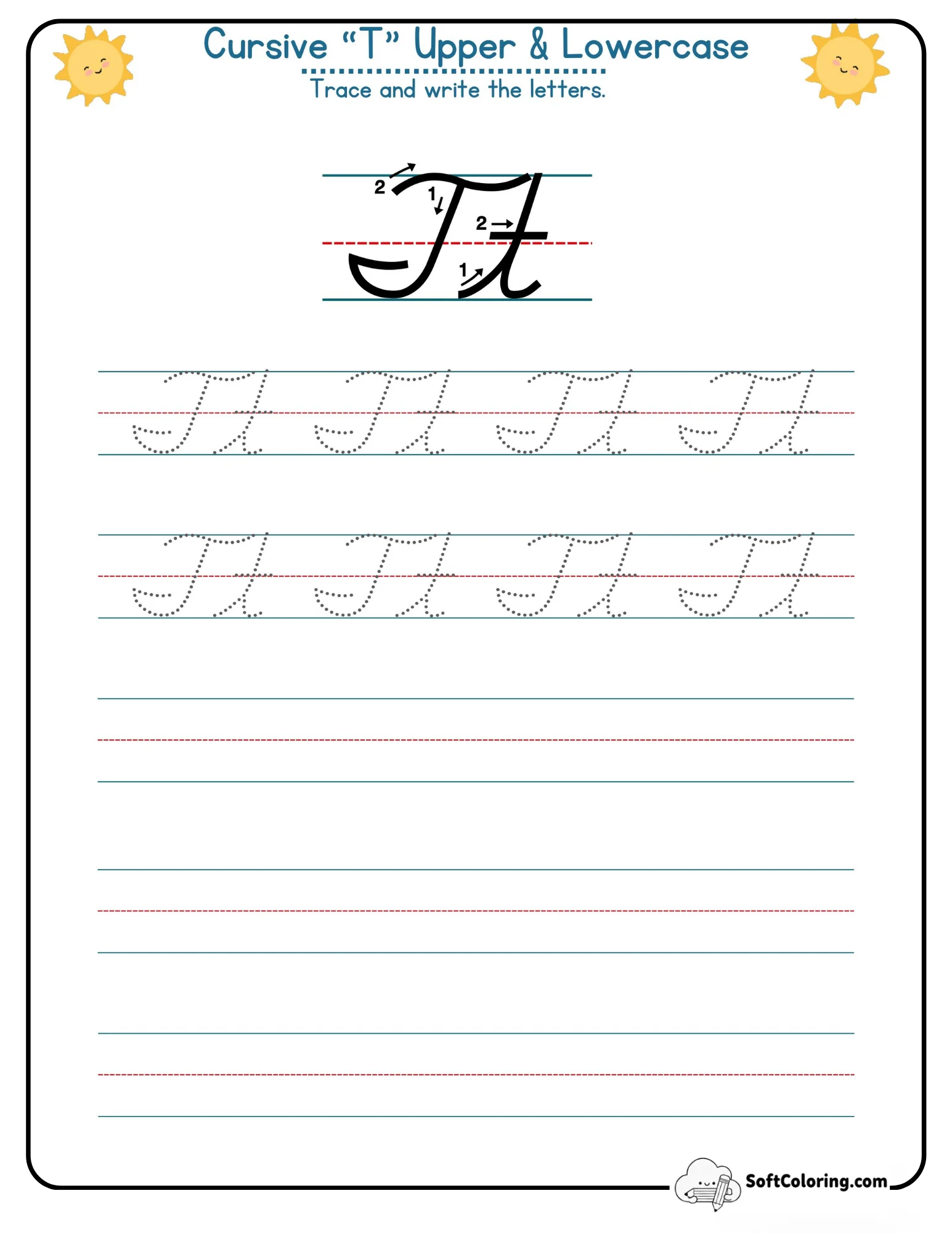 Cursive T Upper Lowercase