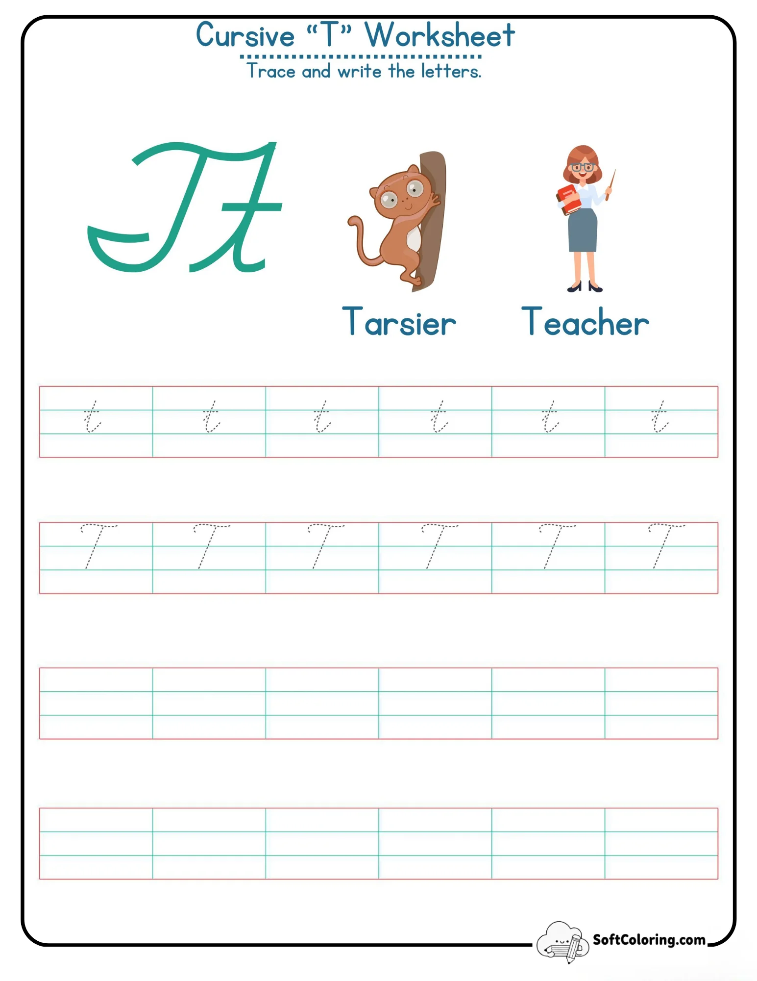 Cursive T Worksheet