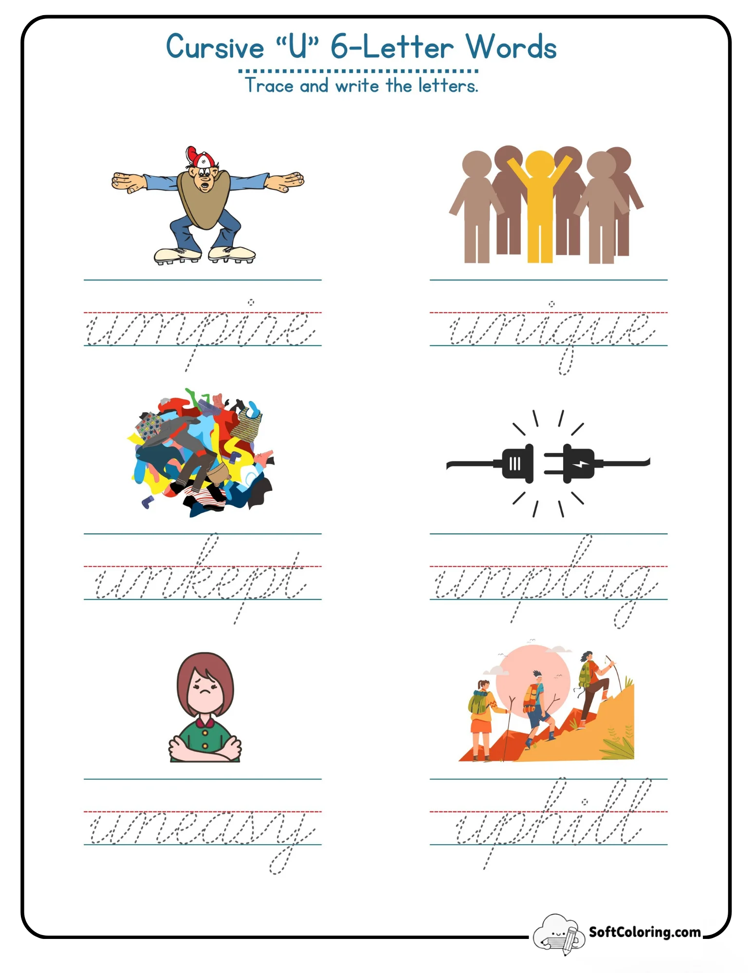 Cursive U 6 Letter Words