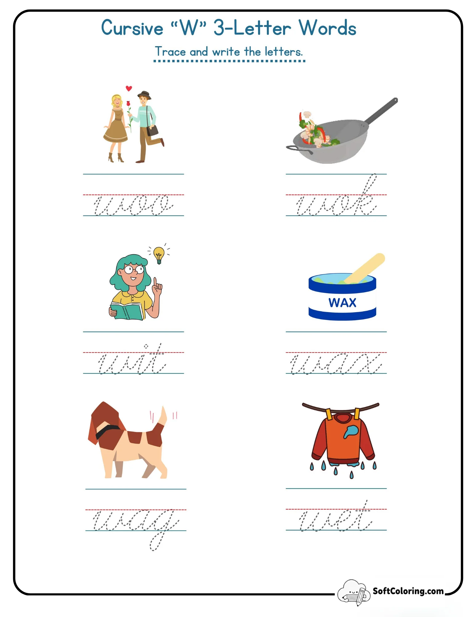 Cursive W 3 Letter Words