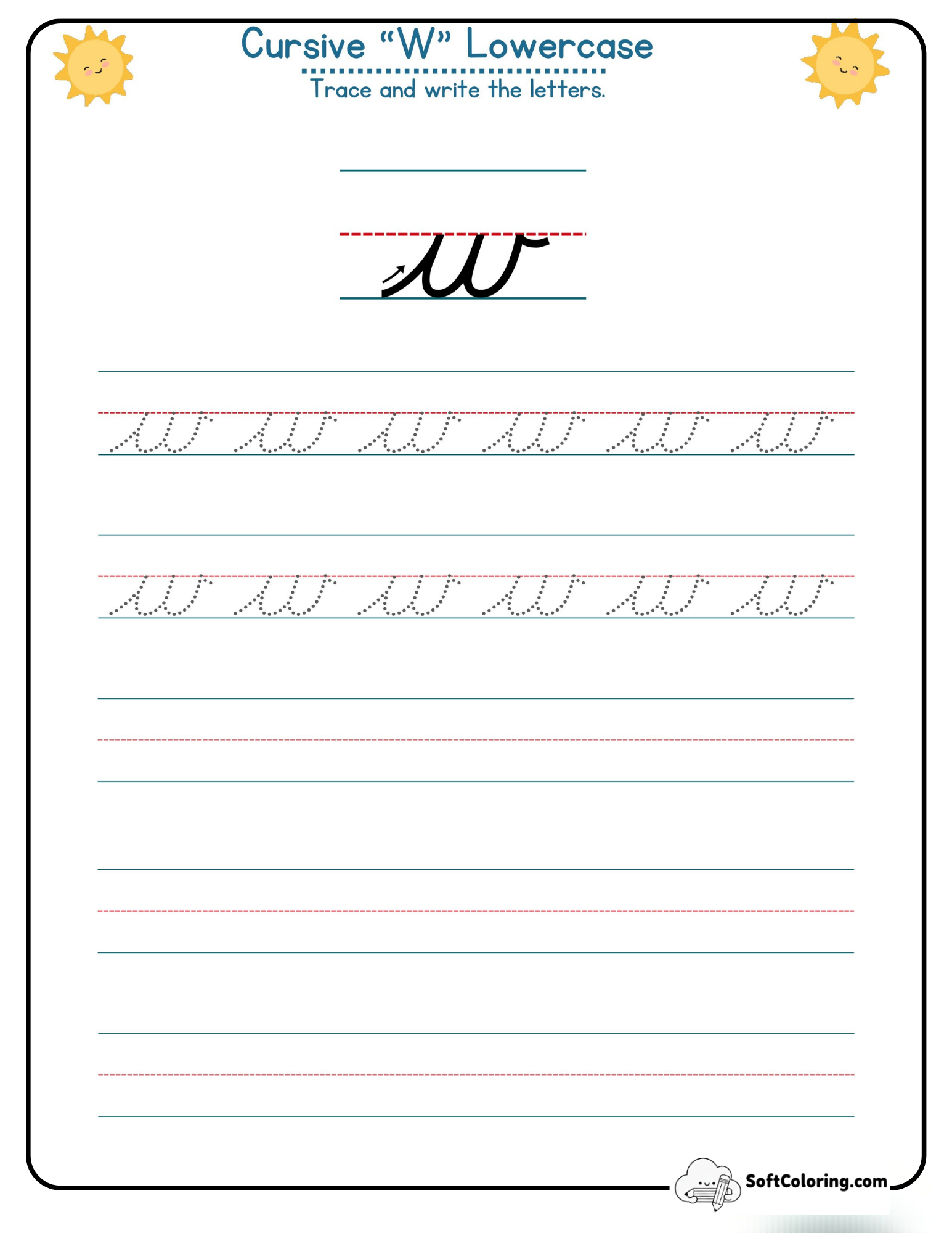 Cursive W Lowercase
