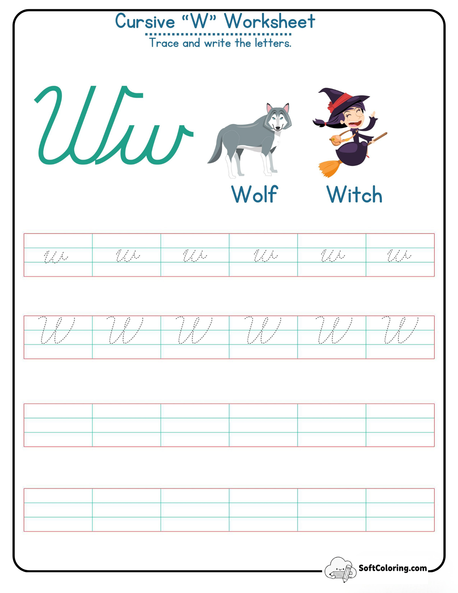 Cursive W Worksheet