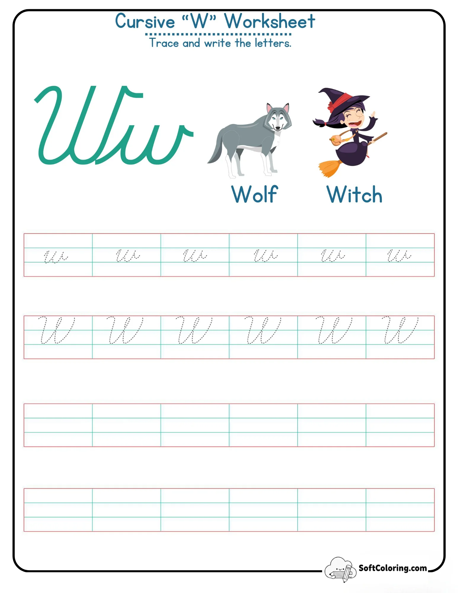 Cursive W Worksheet
