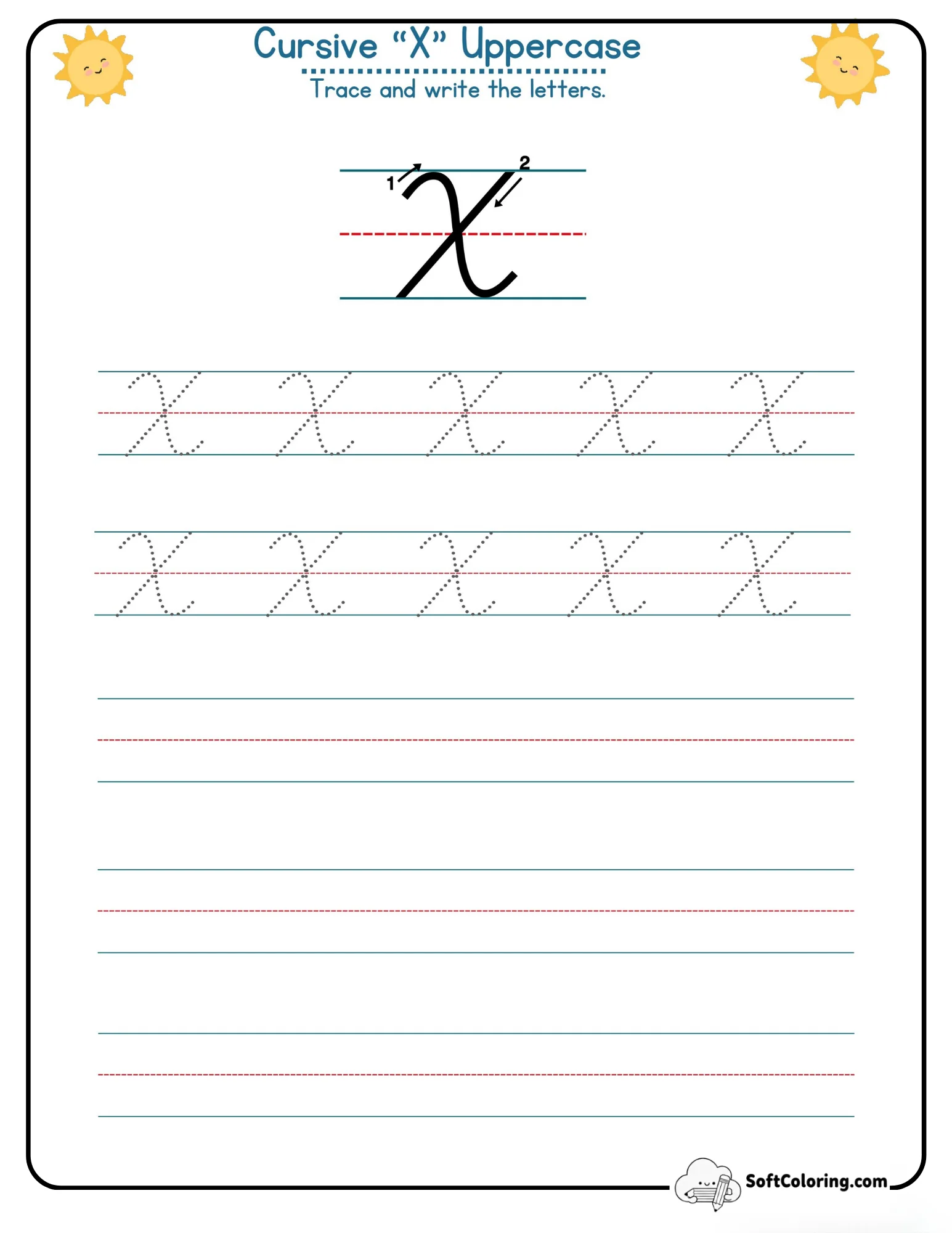 Cursive X Uppercase