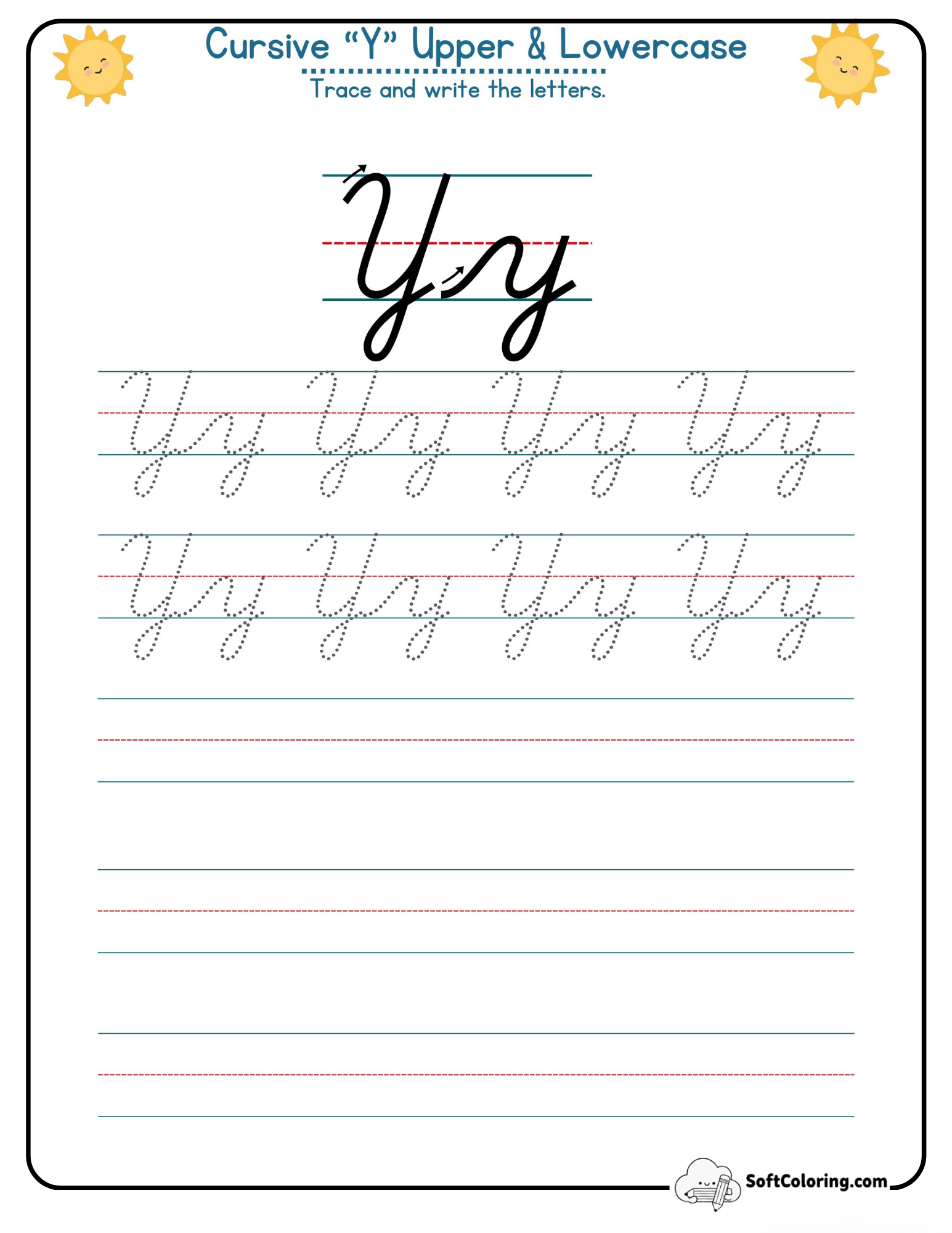 Cursive Y Upper Lowercase