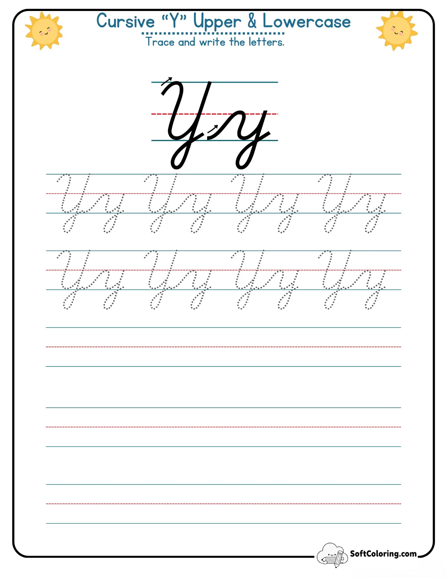 Cursive Y Upper Lowercase