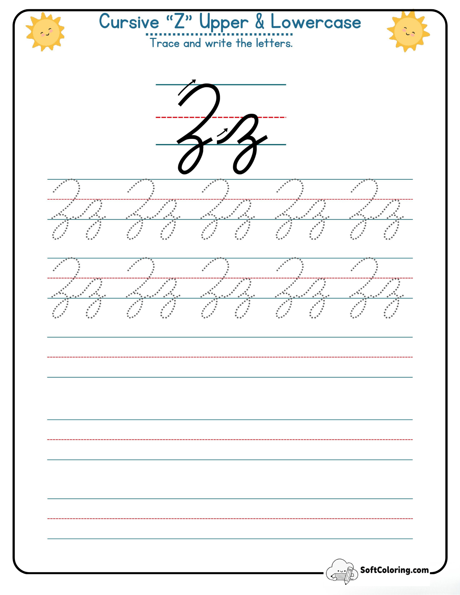 Cursive Z Upper Lowercase