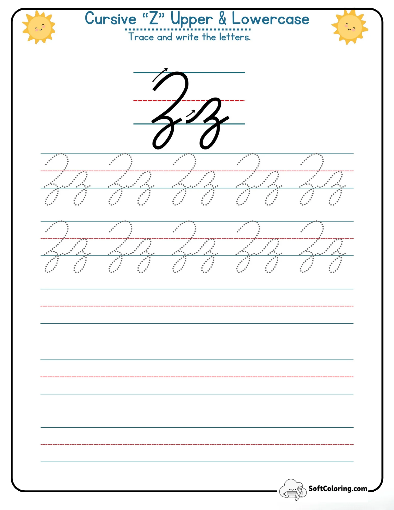 Cursive Z Upper Lowercase