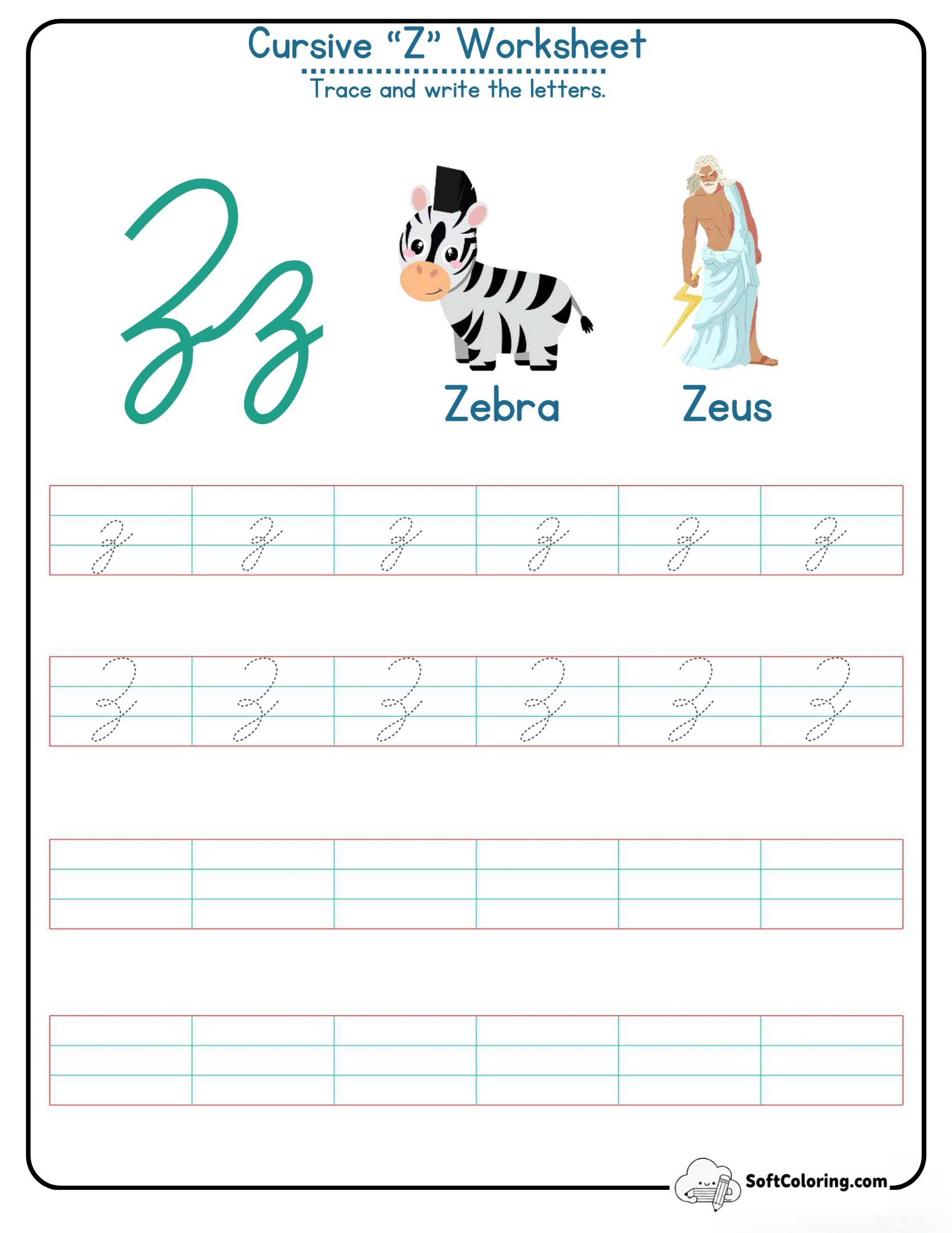 Cursive Z Worksheet