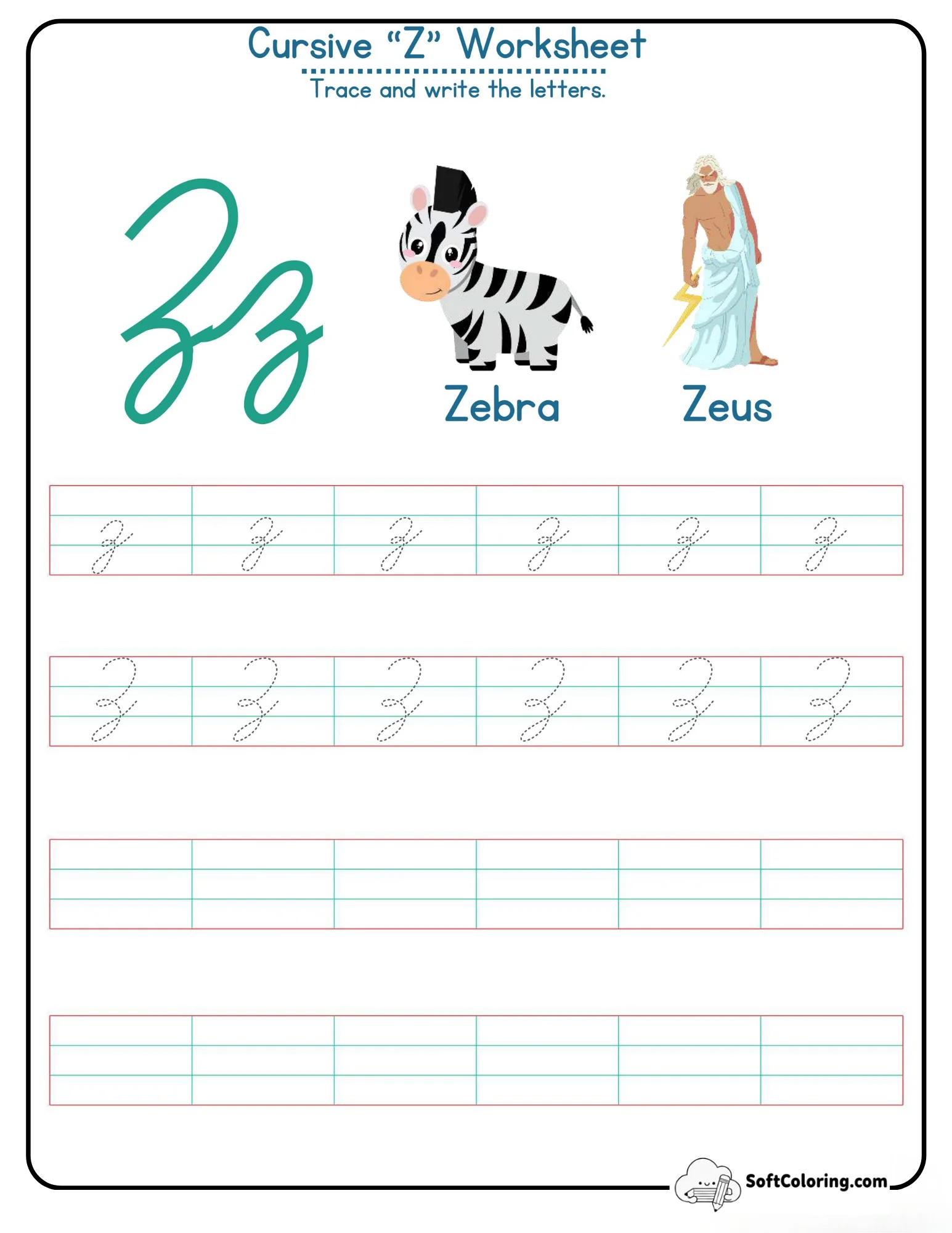 Cursive Z Worksheet