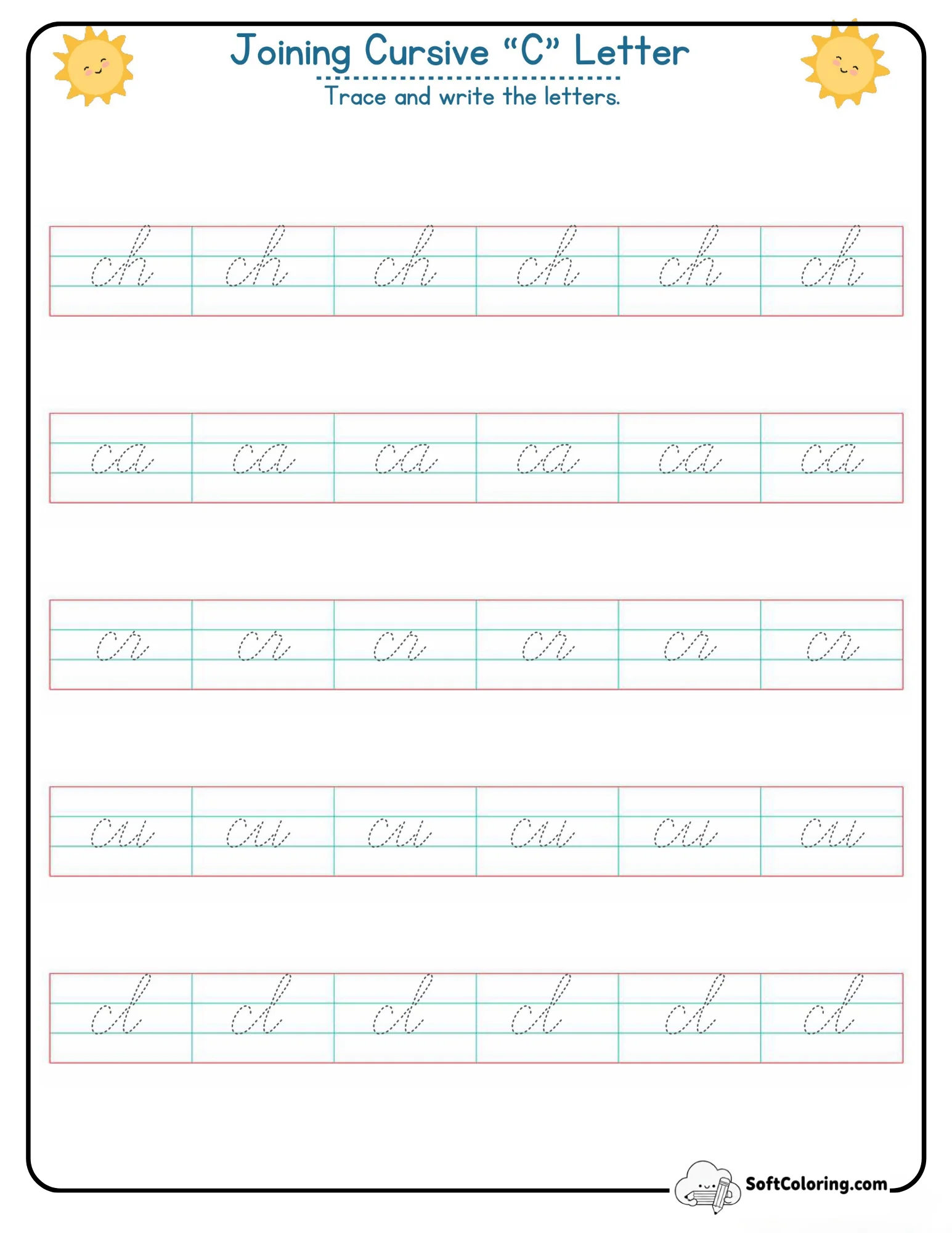 Joining Cursive C Letter